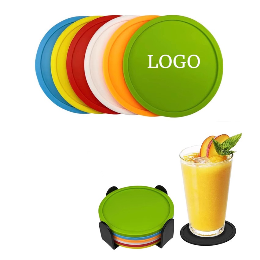 4" Dia Round Silicone Coaster 5