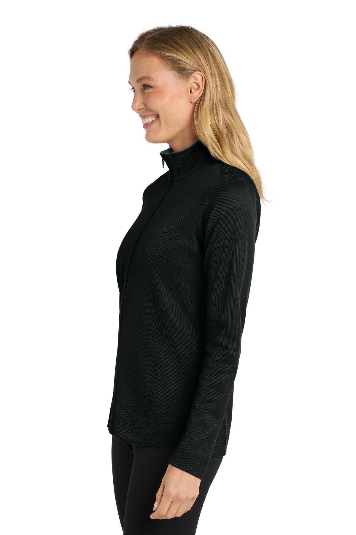 Women's Vertical Texture Full-Zip Jacket