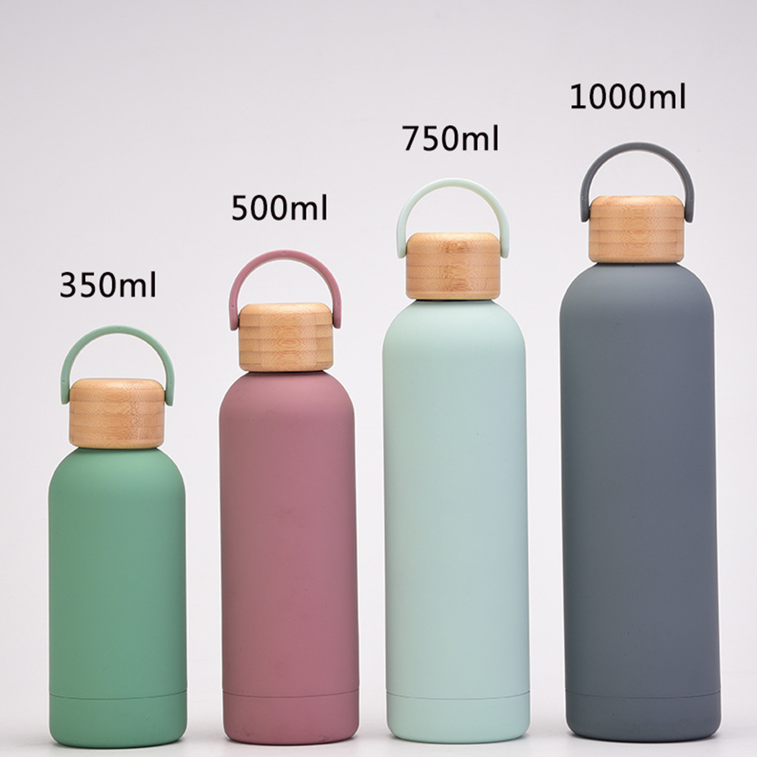 17 Oz Stainless Steel Water Bottle With Bamboo Lid 3