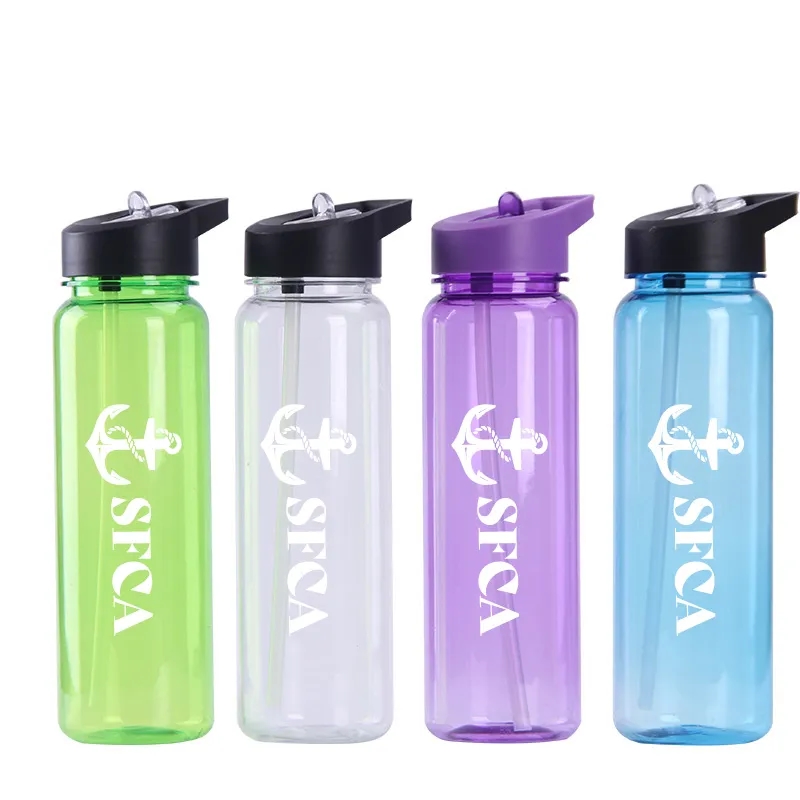 25 Oz. Outdoor sports water bottle with Lids and Straws 2