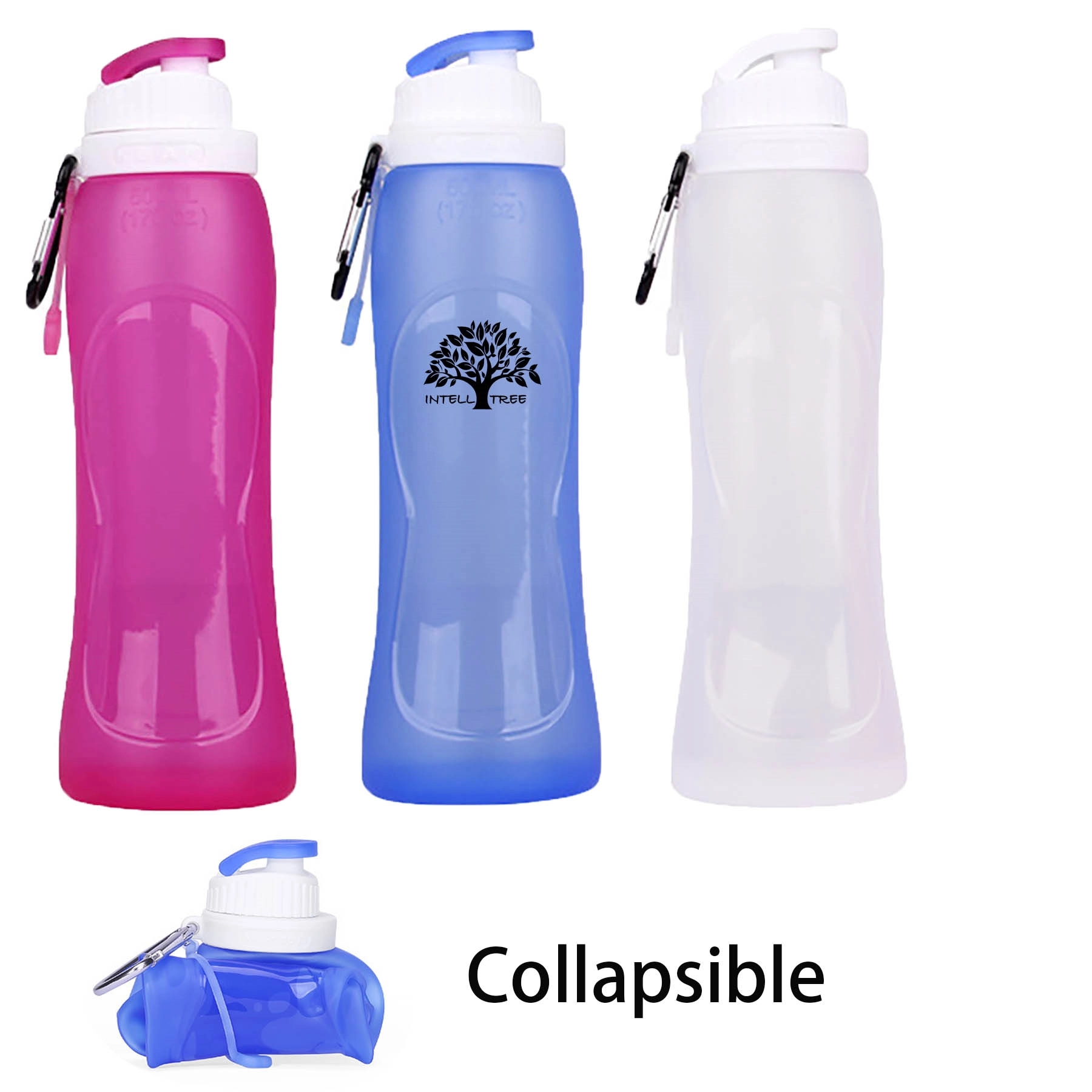 17 Oz Collapsible Water Bottle With Clip For Backpack 4