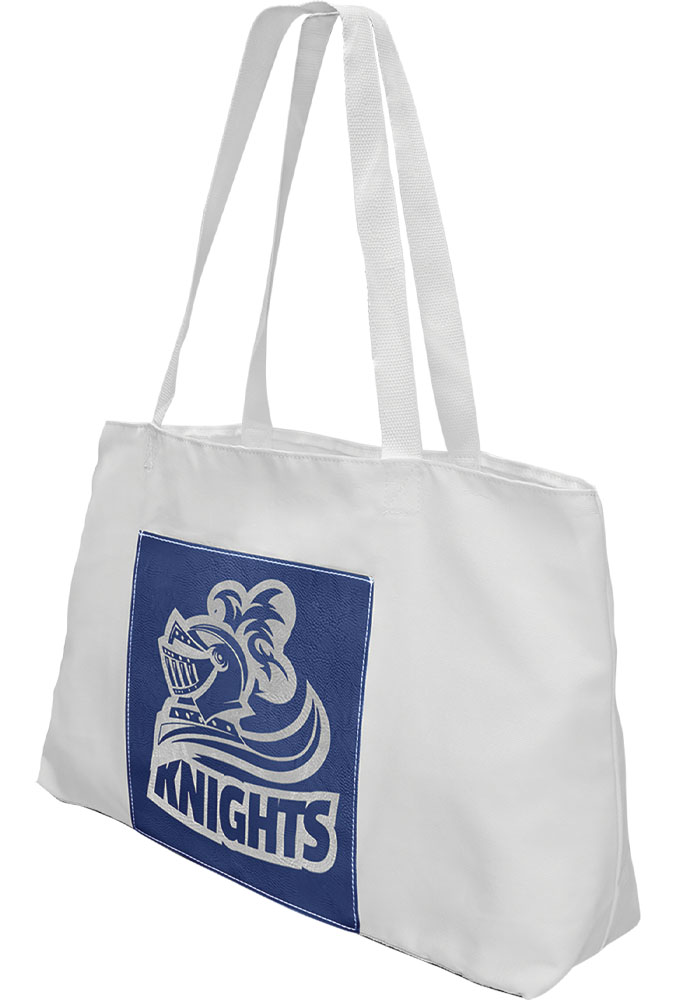 Blue / Silver Laserable Leatherette Gusset Bag. 6