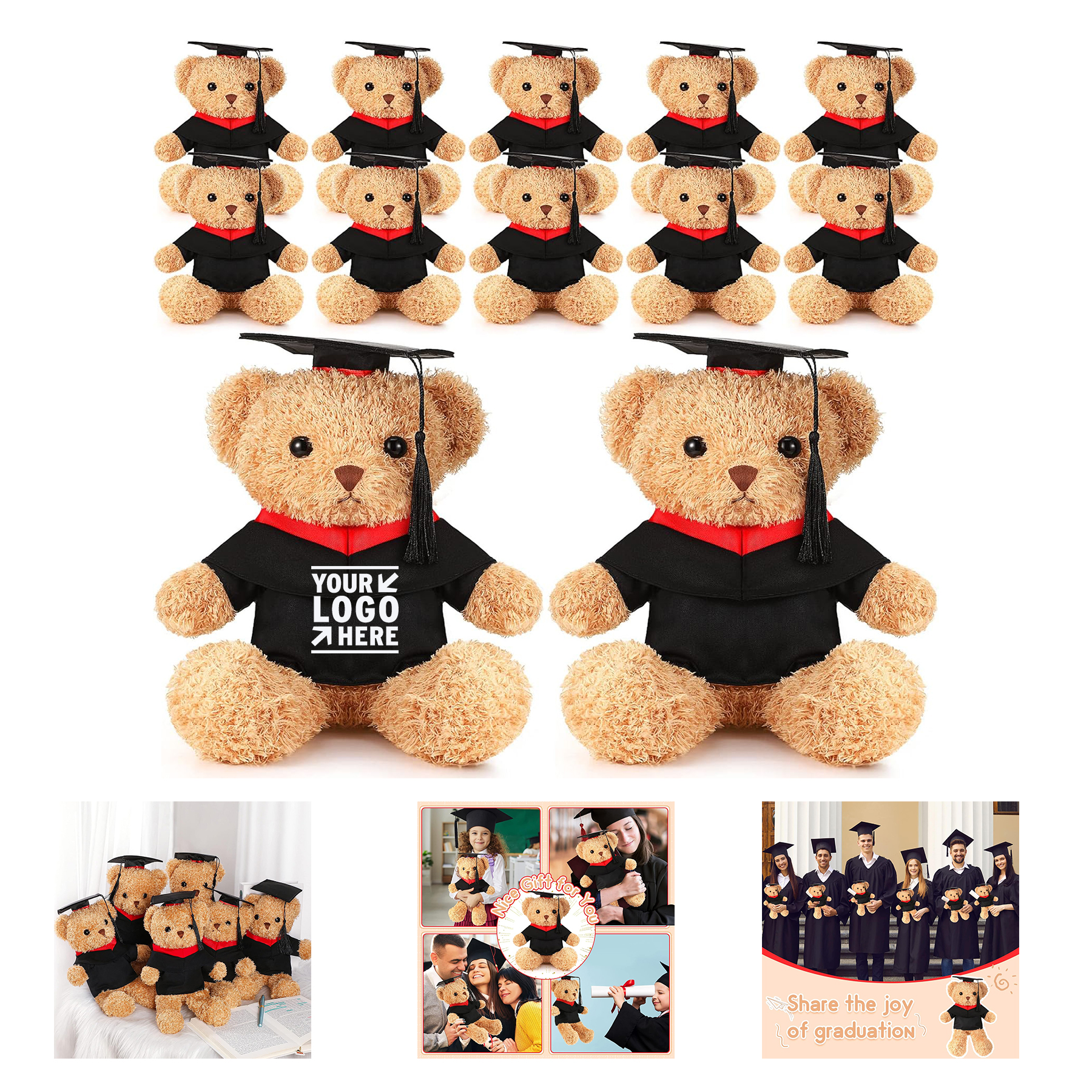 Graduation Plush Stuffed Toy Bear 2
