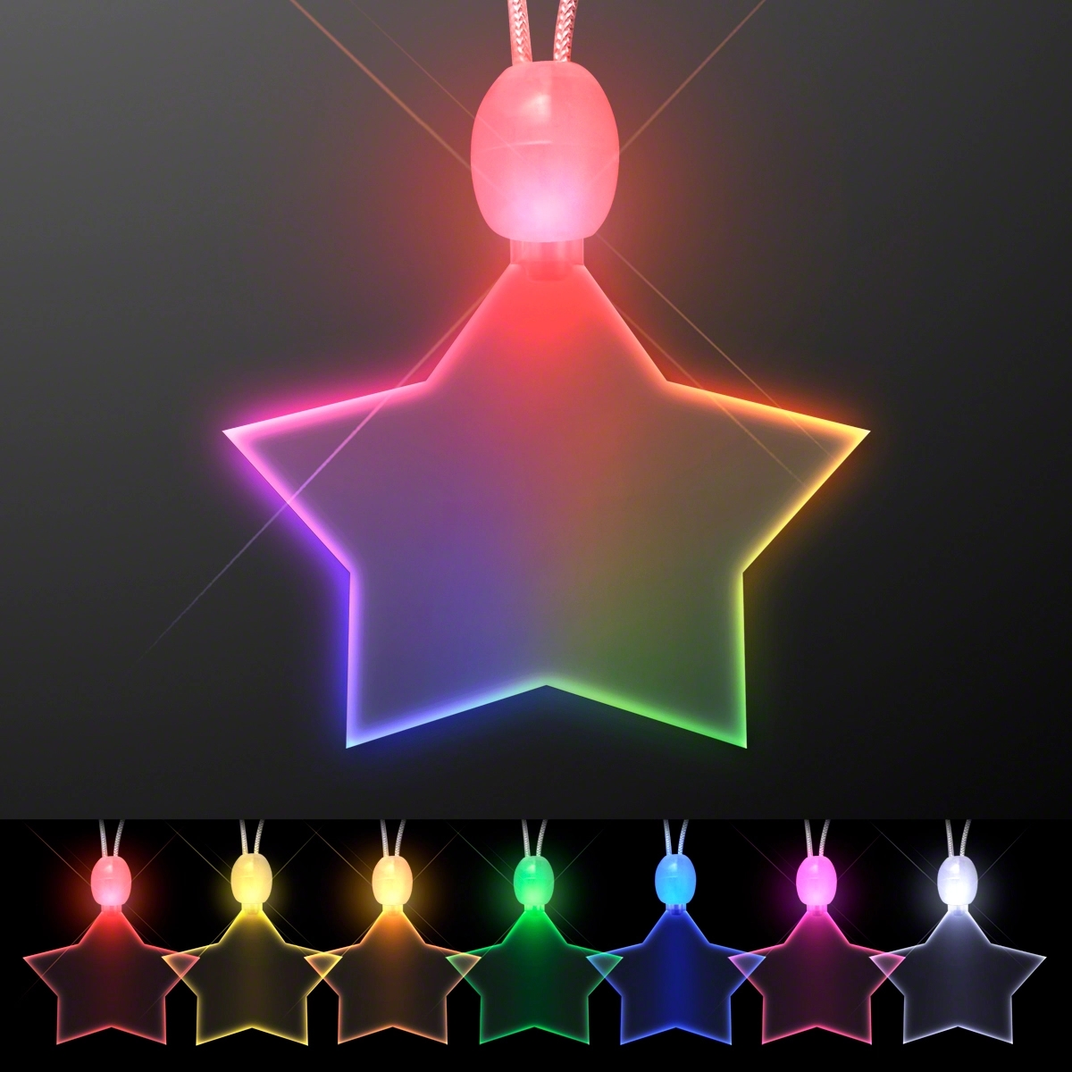 Light-up acrylic star LED necklace 4