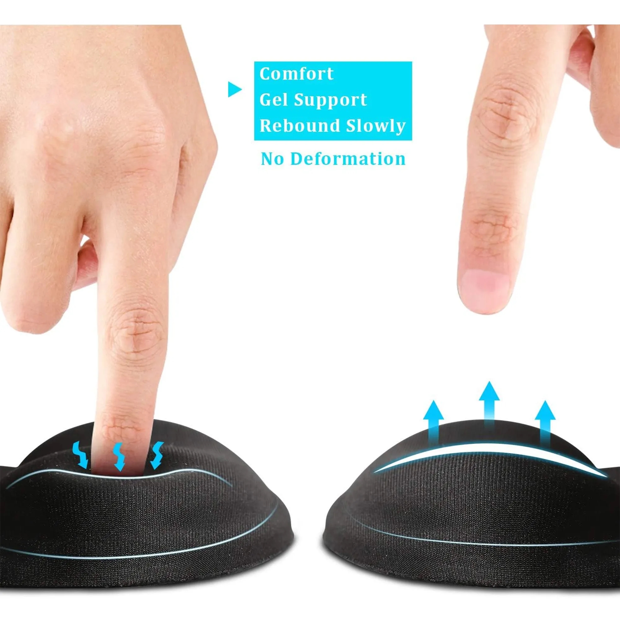 MOQ 20pcs Silicone Foot Styling Non-Slip Mouse Pad With Wris 2
