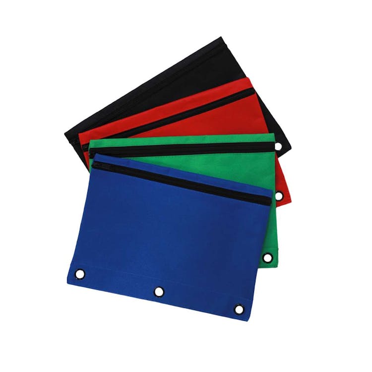 BigBox 3-Ring Reinforced Pencil Pouches Single Zipper