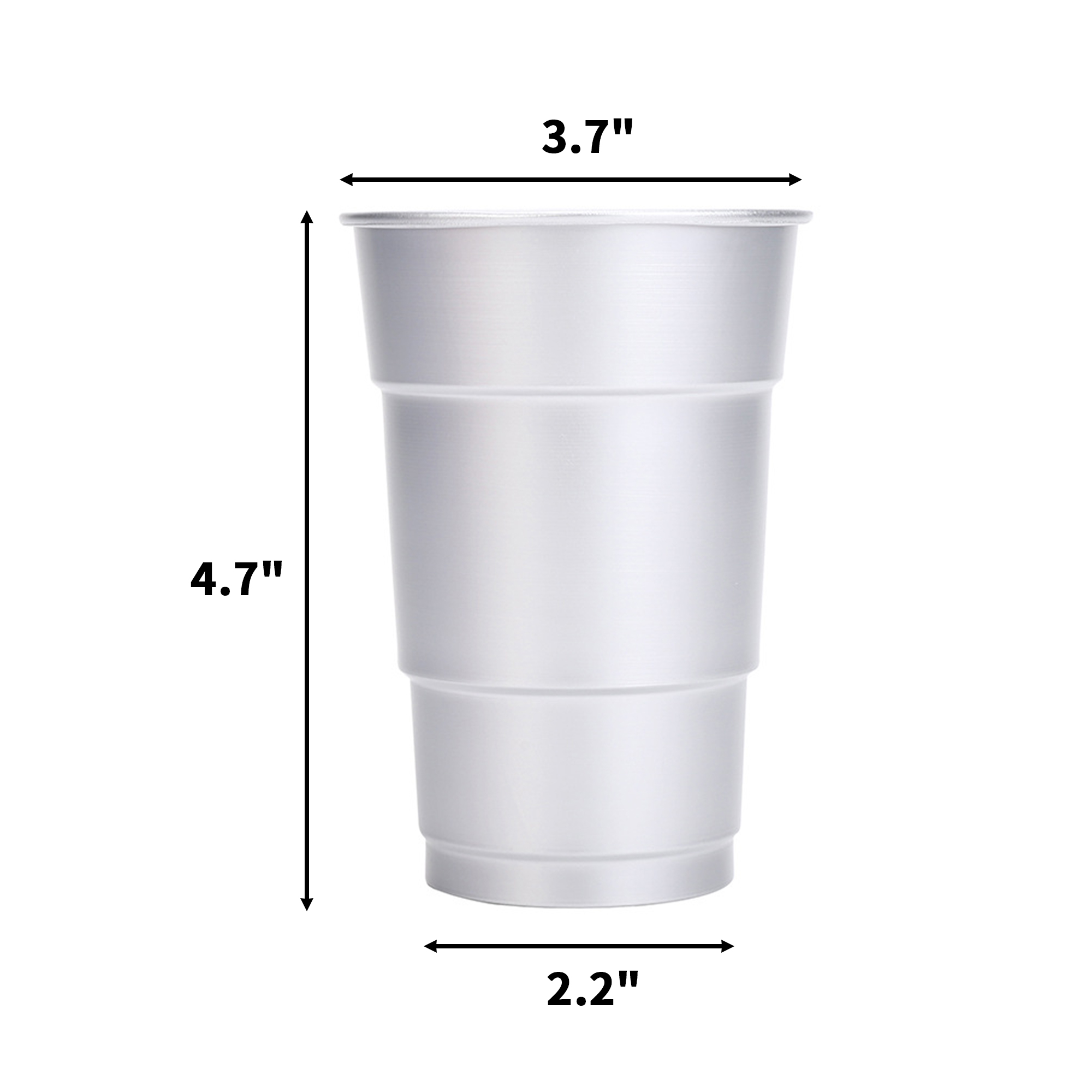 Recyclable Aluminum Cup Sixteen Ounce Capacity 8