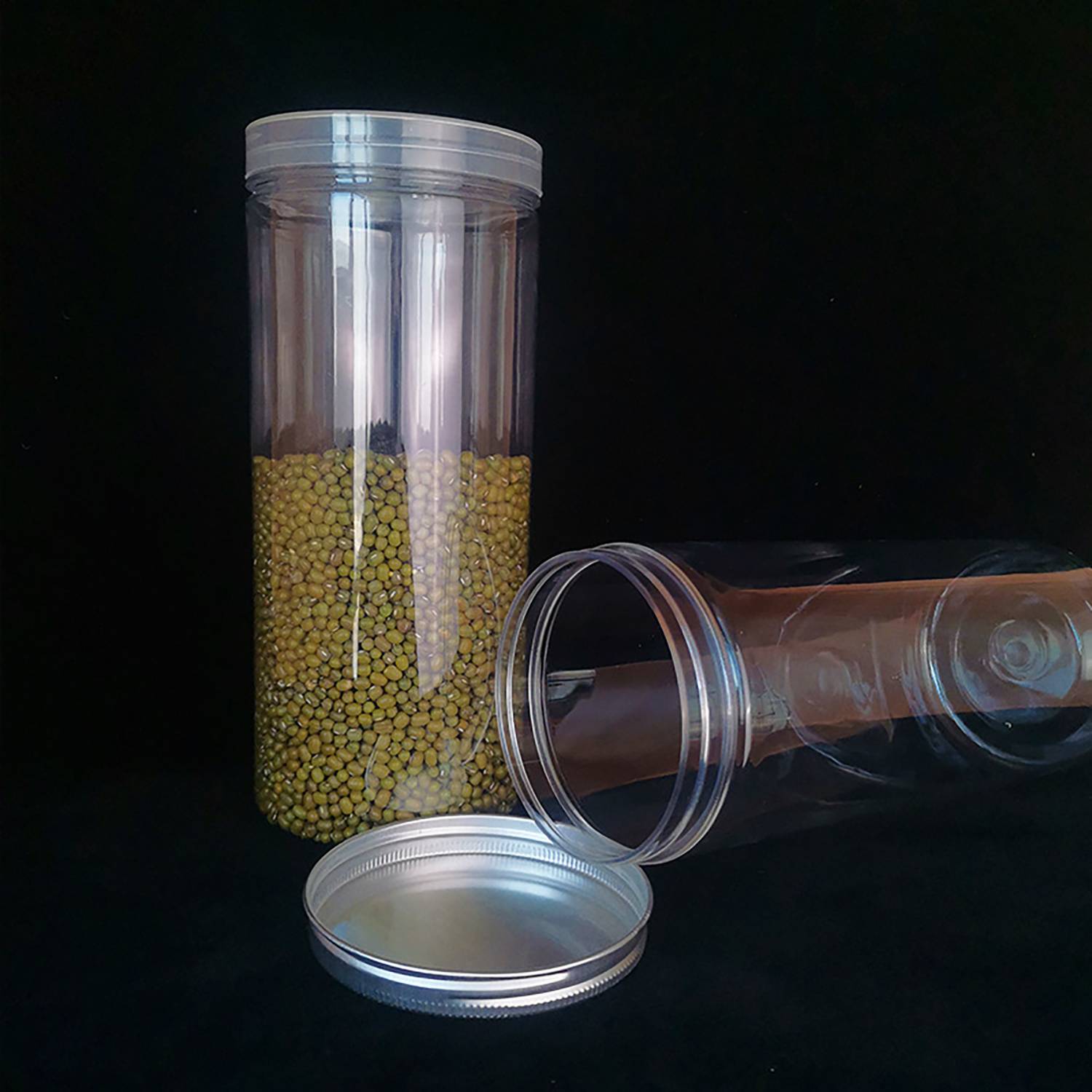 Transparent Plastic Storage Jar 2