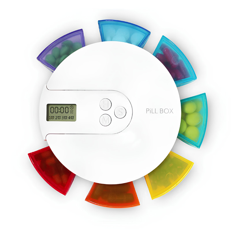 7 Days Digital Electronic Round Timer Pillbox 5