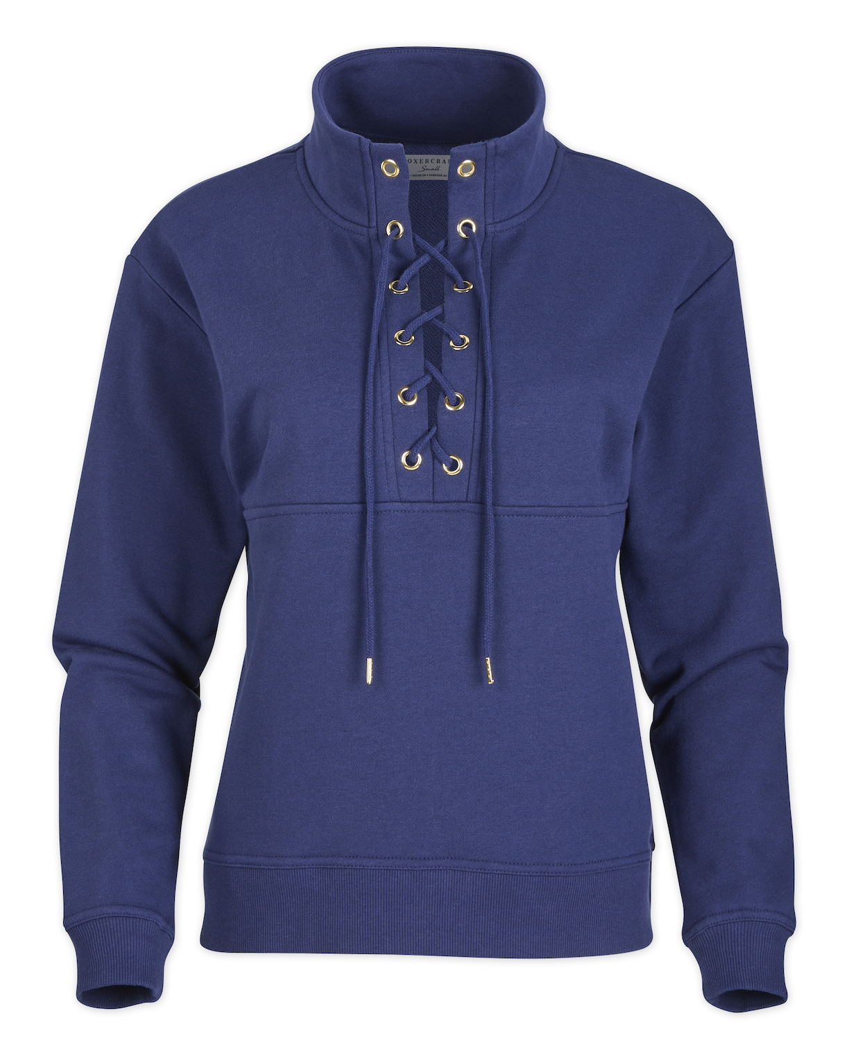 BOXERCRAFT WOMEN'S LS LACE UP PULLOVER 4