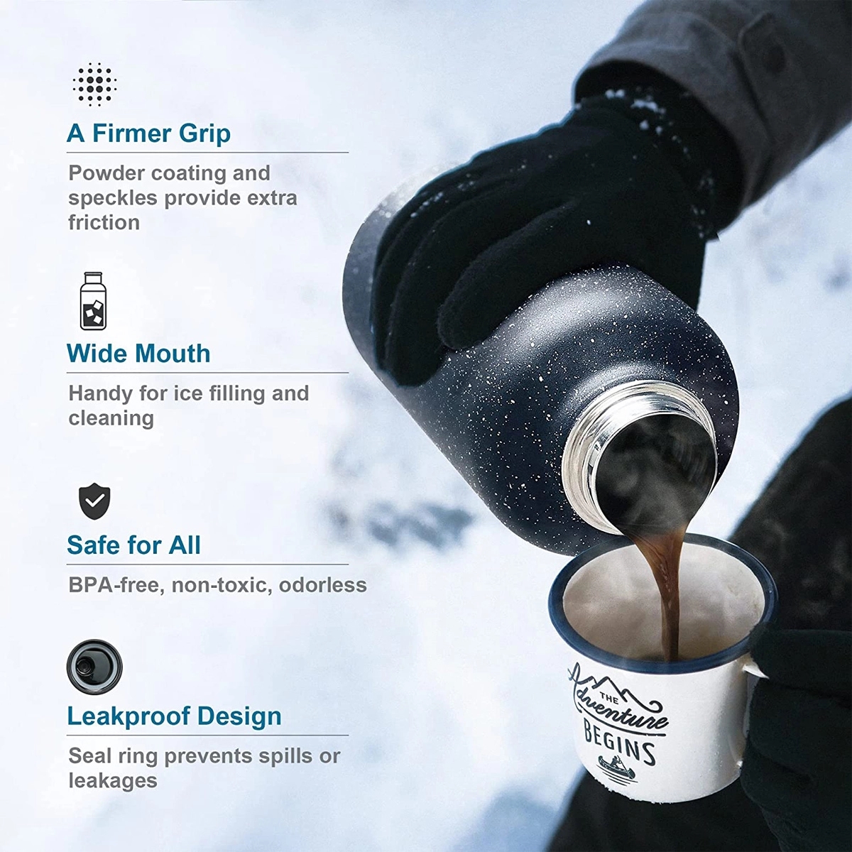 64Oz Sports Outdoor Stainless Steel Thermos Cup, custom water bottle with logo imprint 5