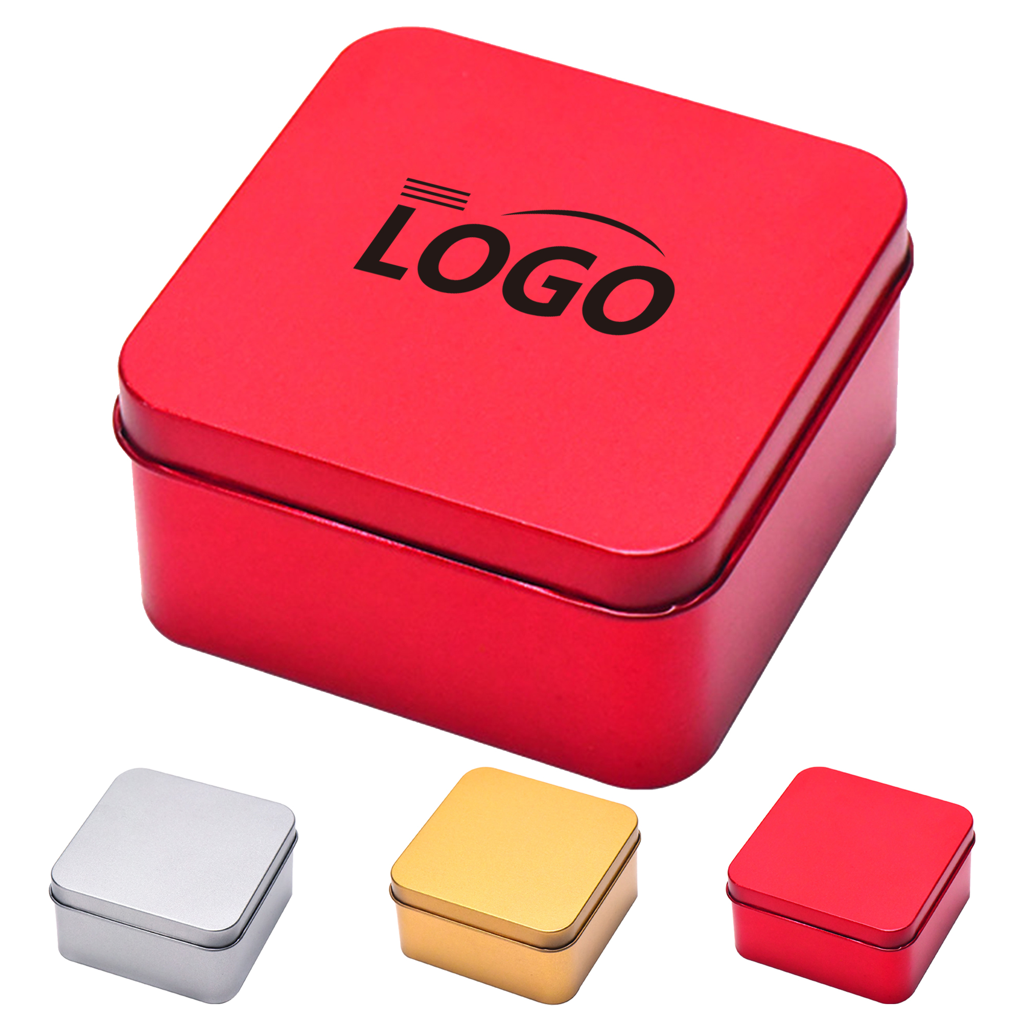Square Tin Biscuit Container Box 3