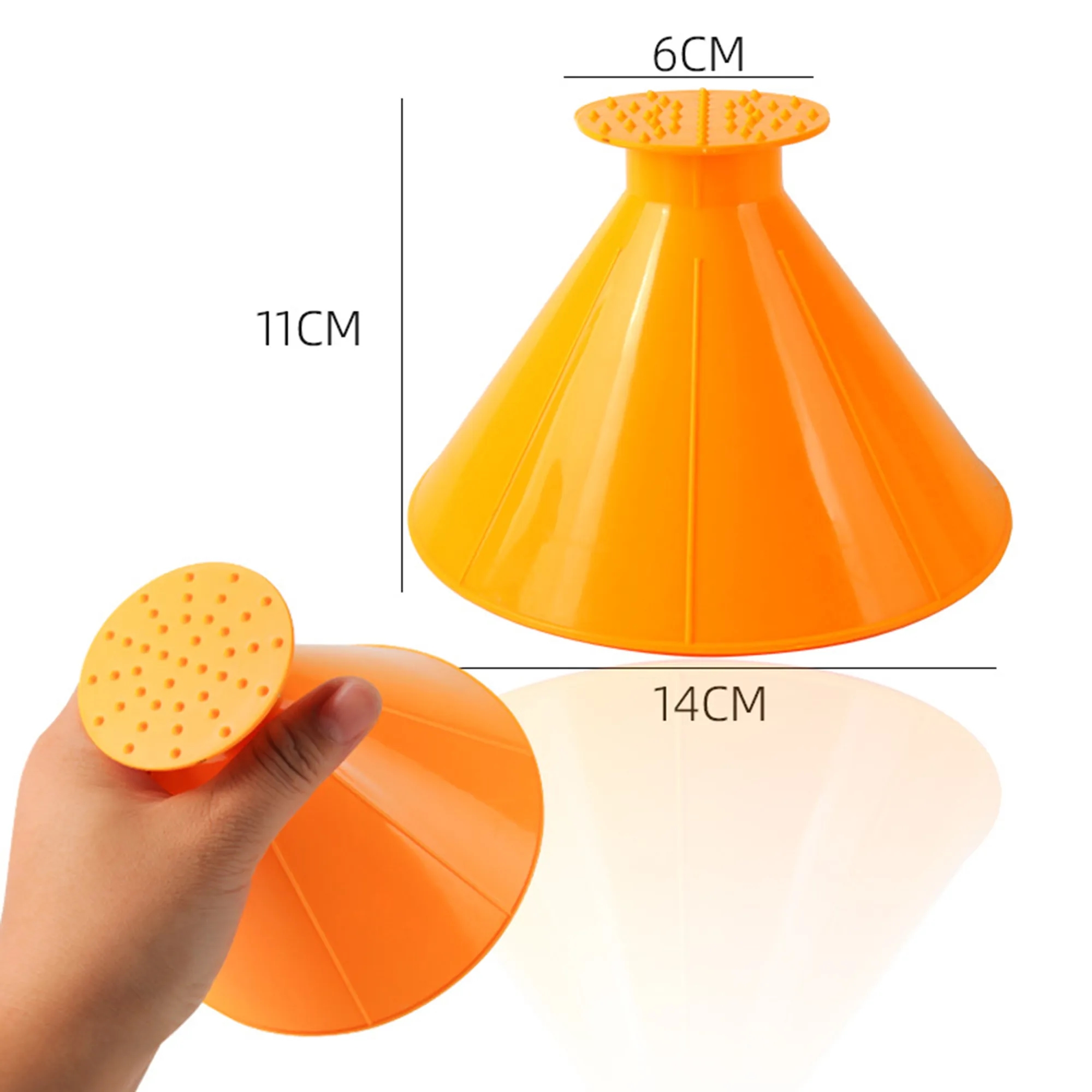 2-in-1 Cone-Shaped Car Ice Scraper 3