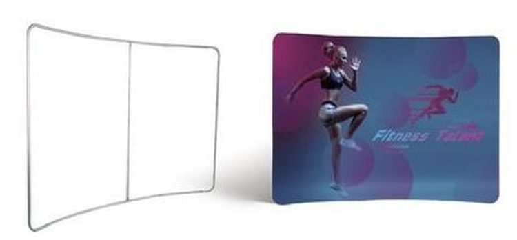 10ft C-Shaped Fabric Display - Fabric Only - 2 Side Imprint 2