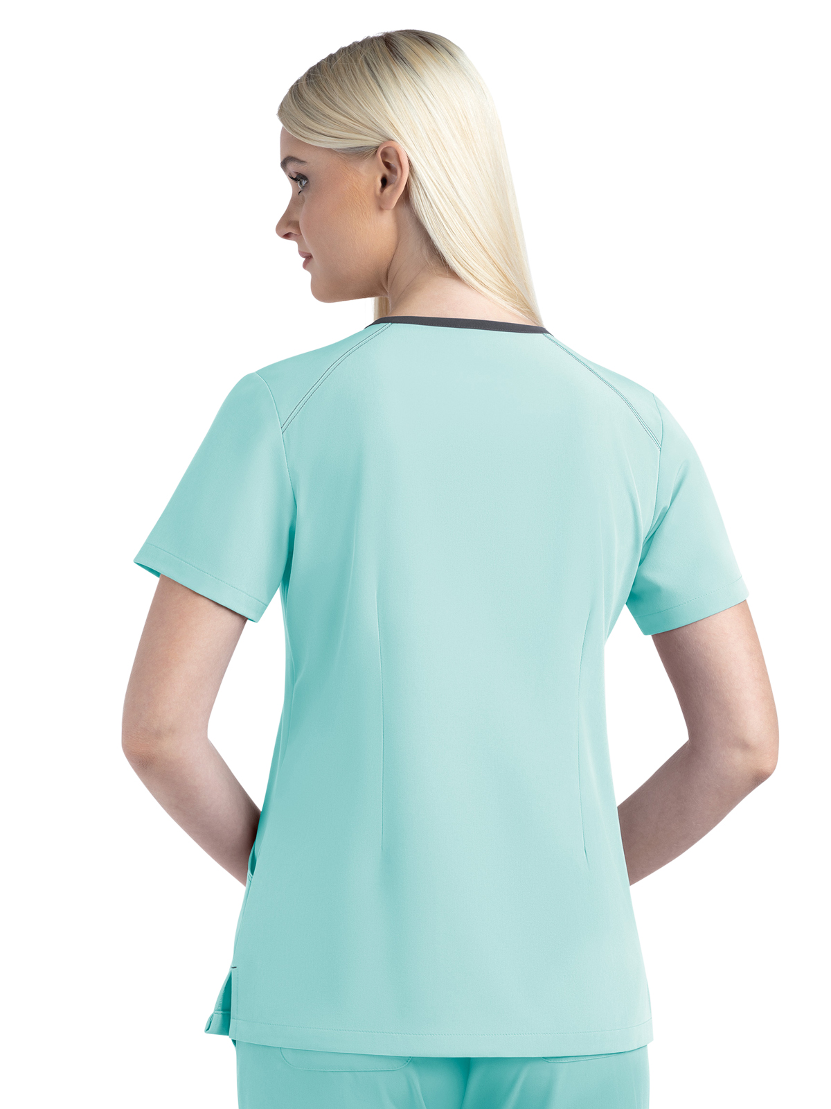 Maevn - Matrix Impulse - Women's Three-Pocket Contrast Stitching V-Neck Top 39