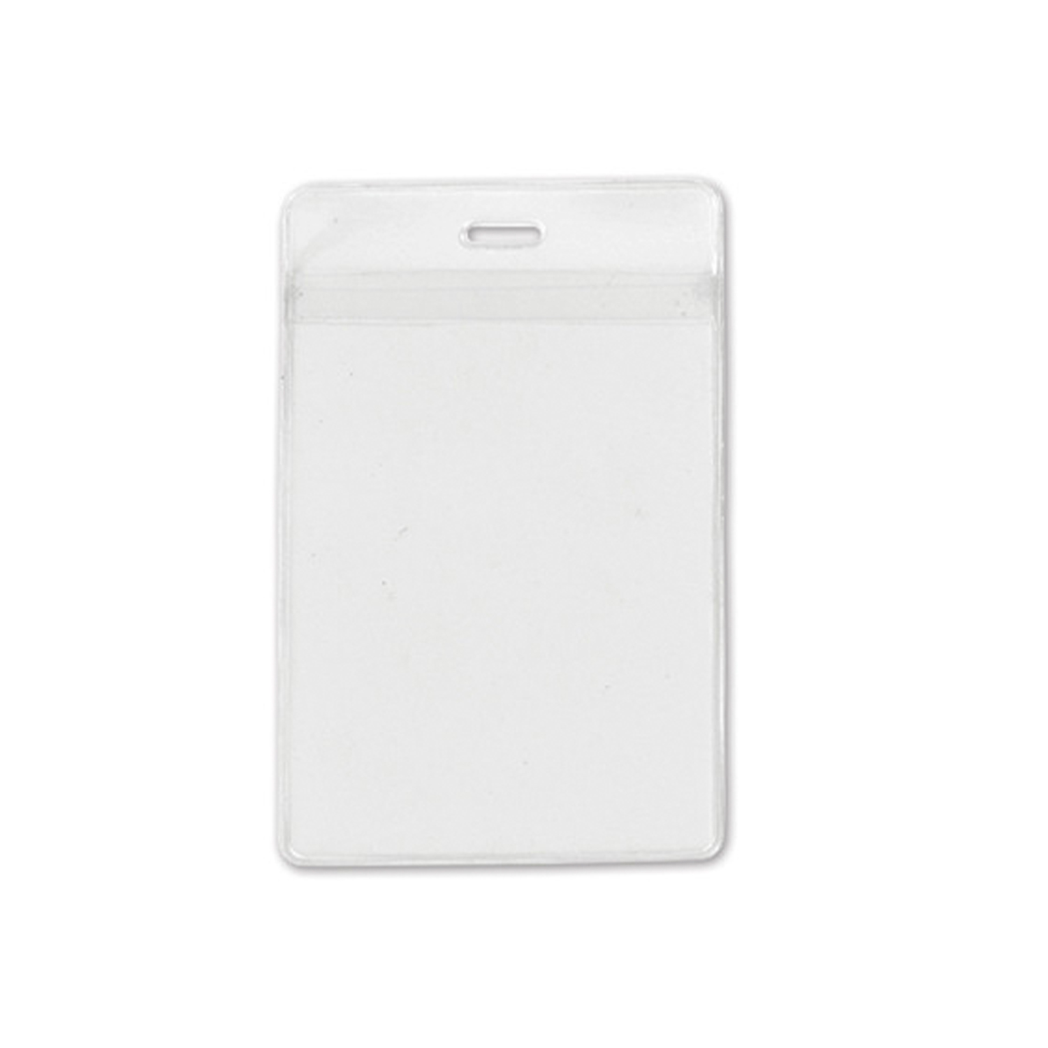 Vertical Top-Load Credential Badge Holder w/ Slot & Chain Holes 1