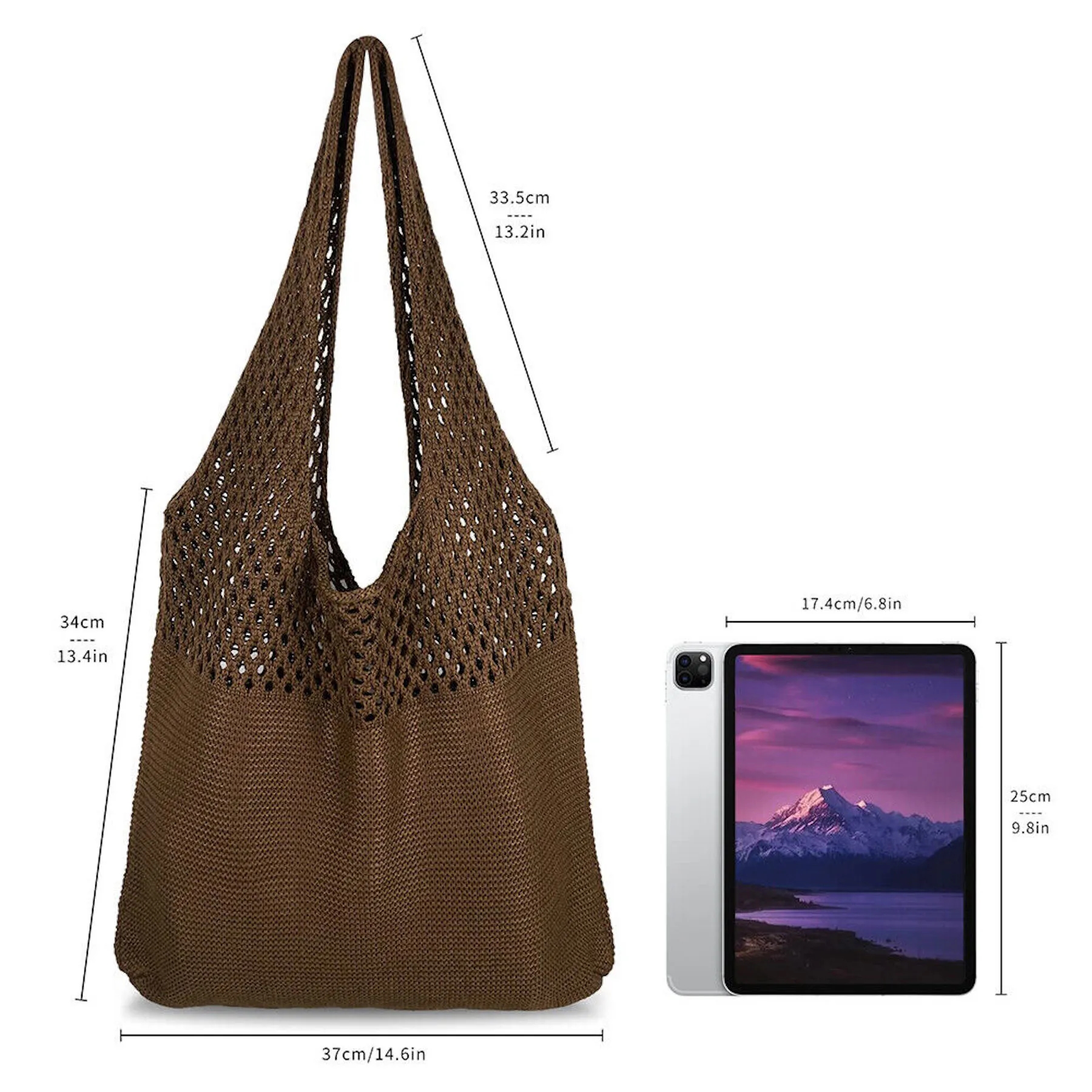 Hollow Knitted Shoulder Bags Women Handbag Summer Beach Tote 12