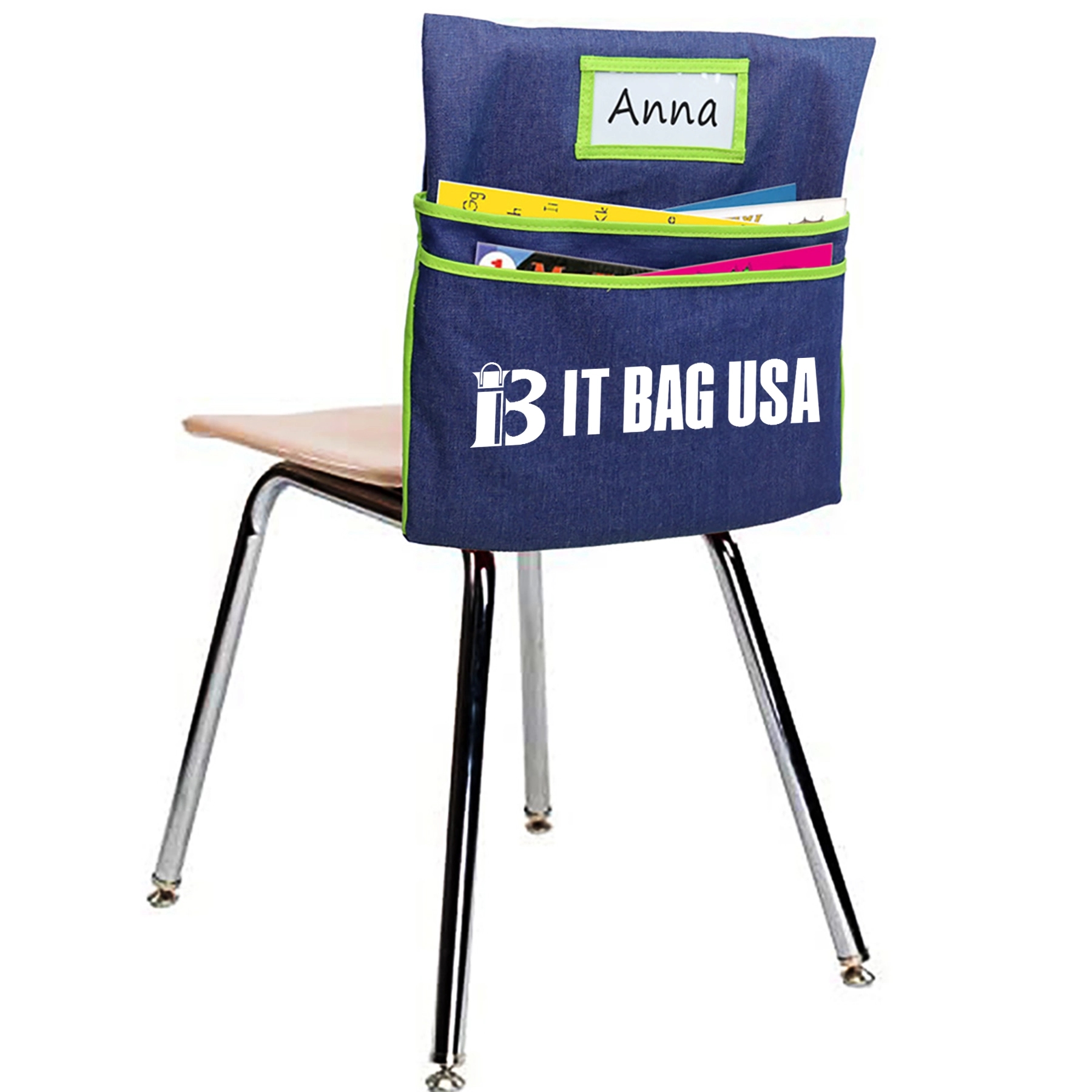 Chart Denim Storage Organizer For Chair 1