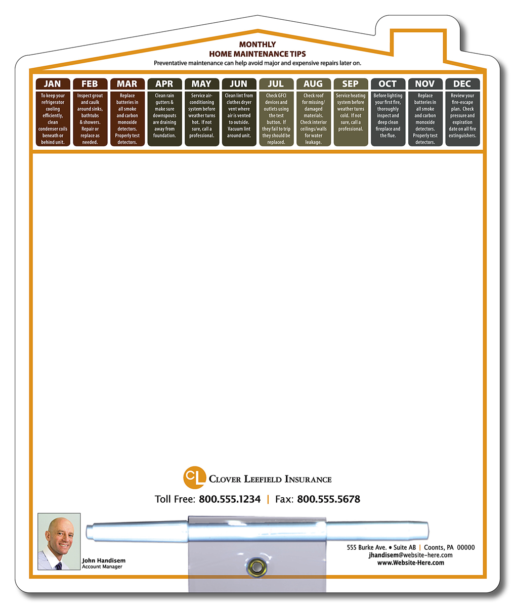 Memo Board - 8.5x10.125 Laminated Shaped (Home/House) - 14 pt. 2