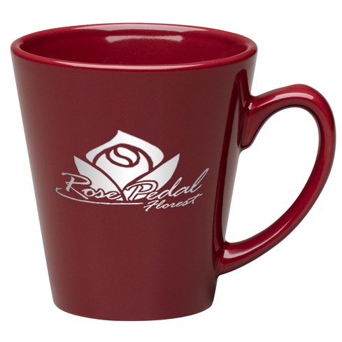 12 oz Maroon Cafe Latte Mug