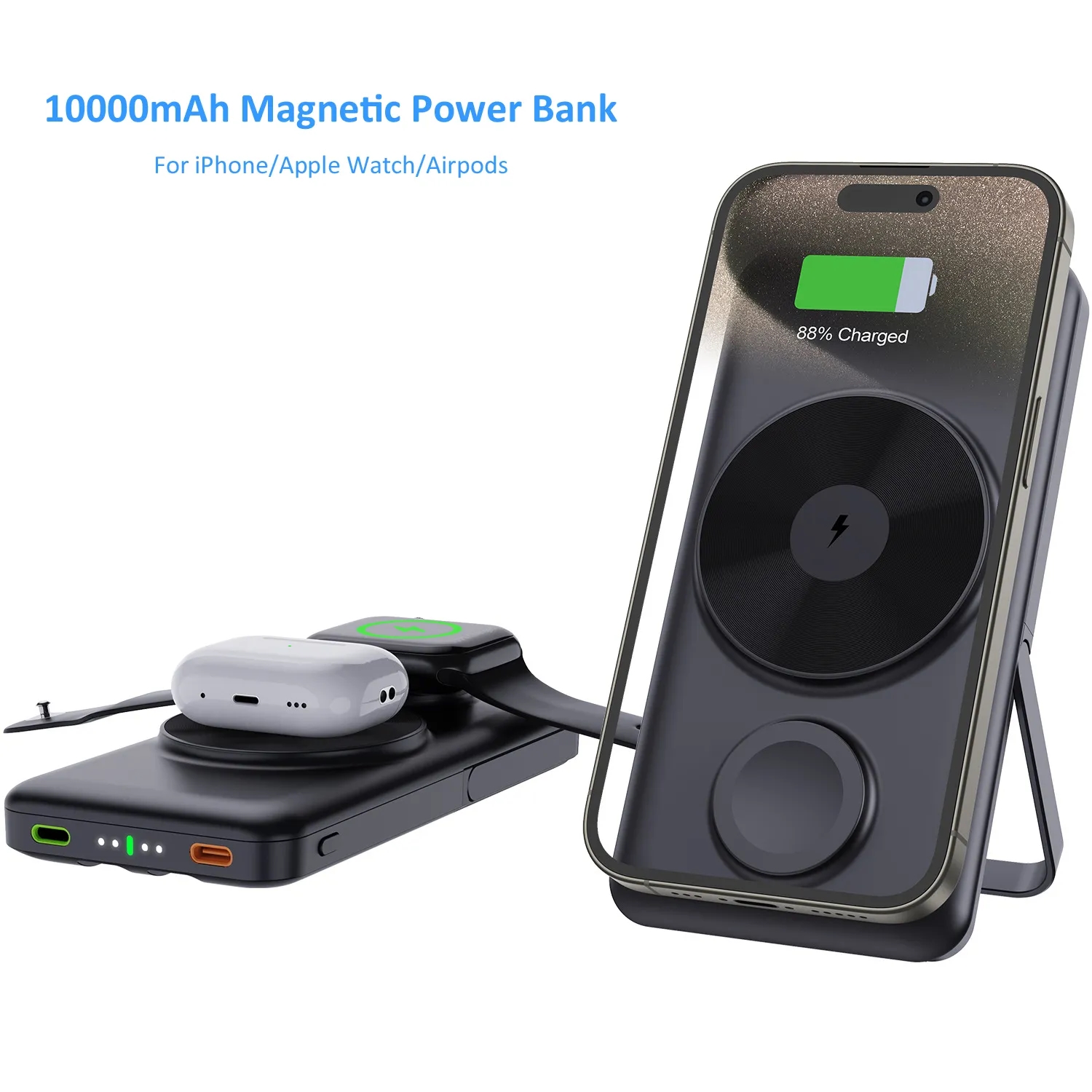 10000mAh Magsafe Portable Charger for iPhone/iWatch/Airpods 5