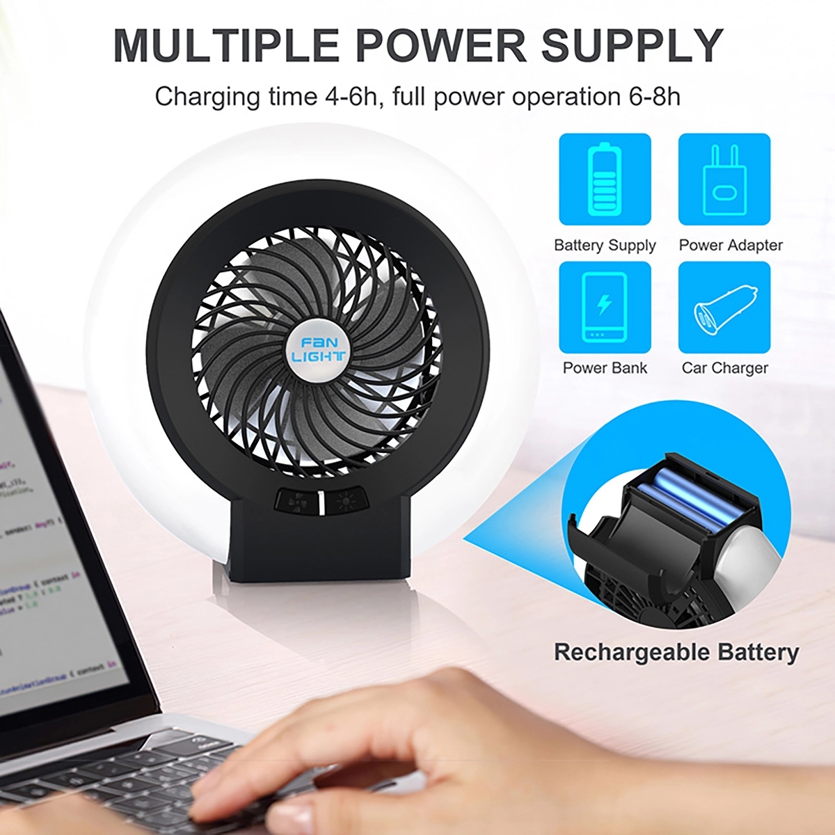 Camping Fan With Night Light 7