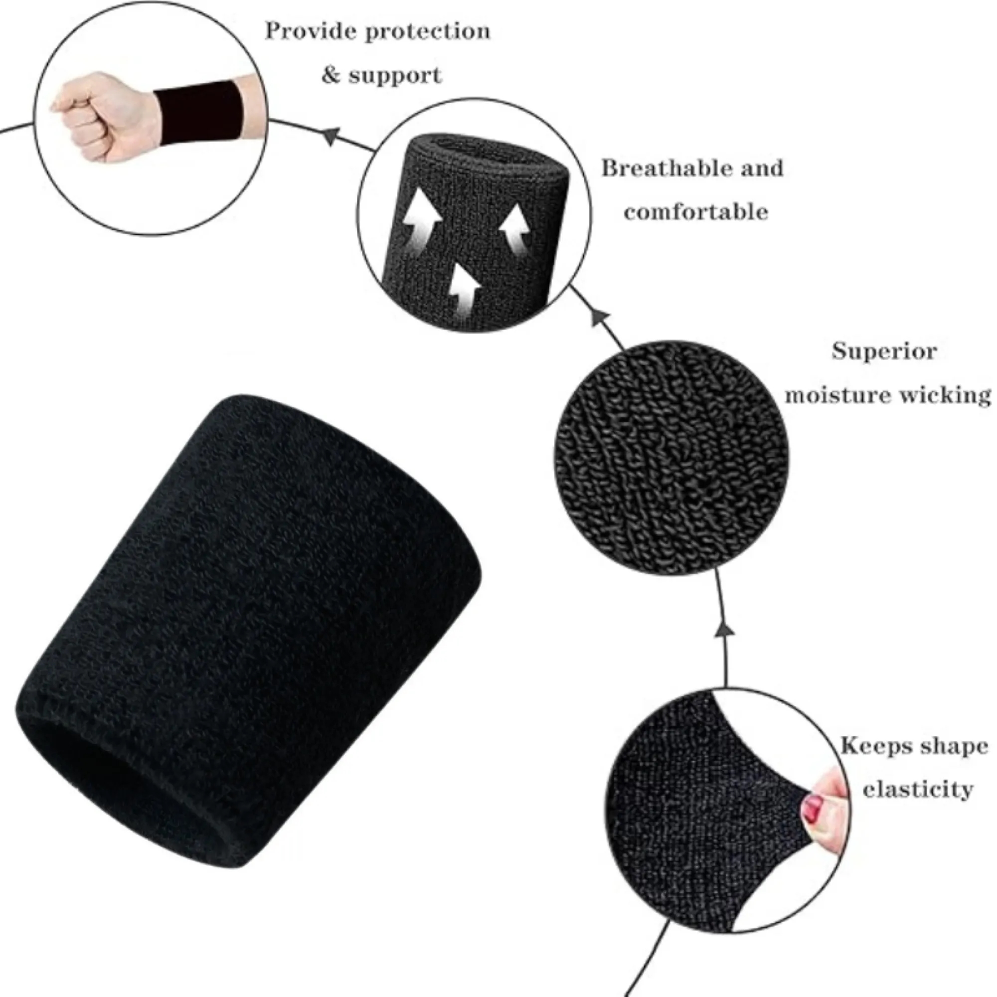 Breathable Stretch Sports Wristband Free Shipping 6