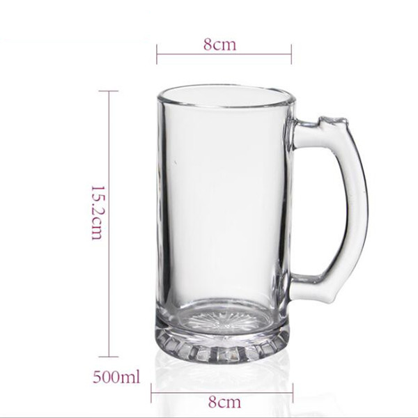 Large Beer For Freezer Drinking Glasses 500ml/16.9oz 2