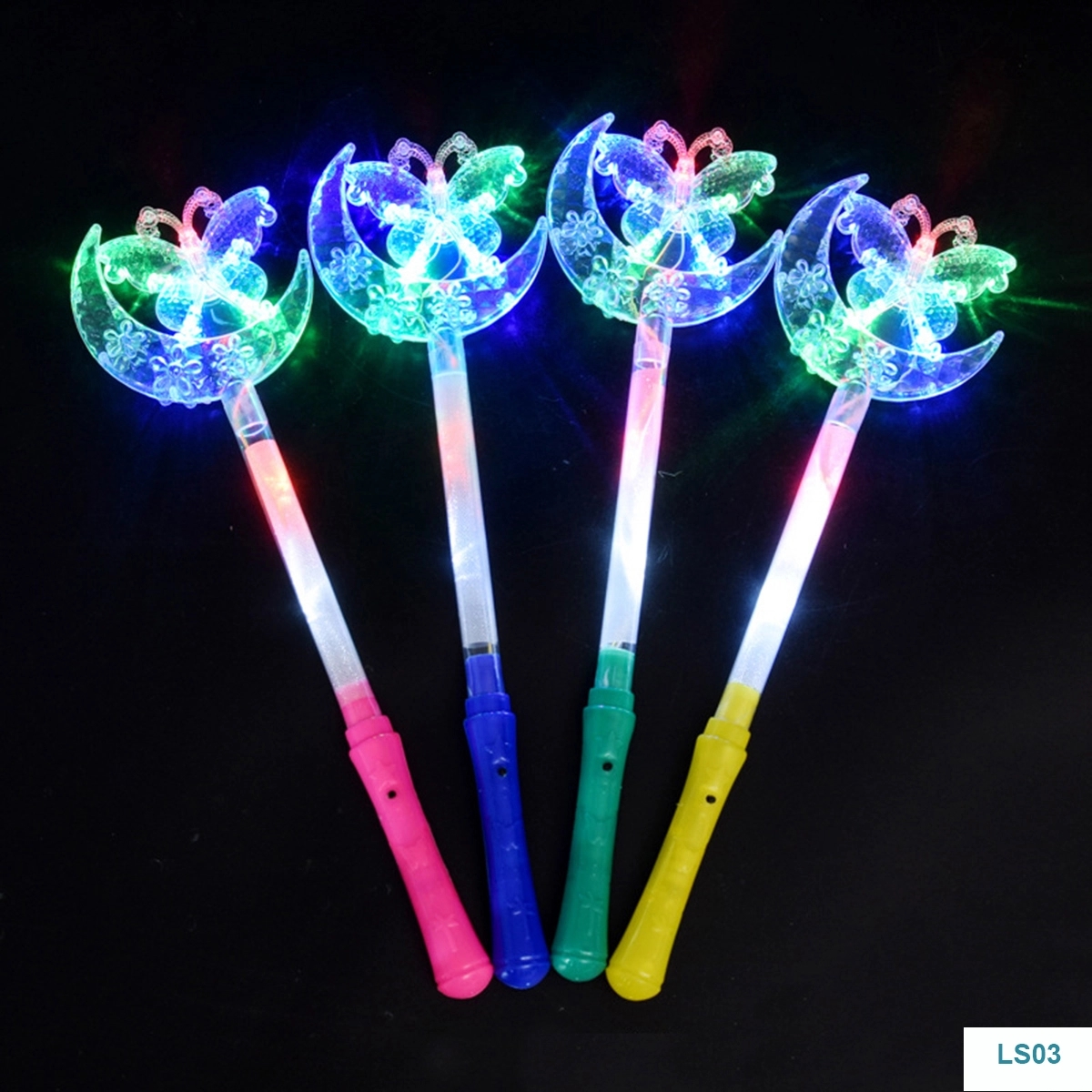 LED Light Up Frozen Snowflake Wand Toy For Kids 3