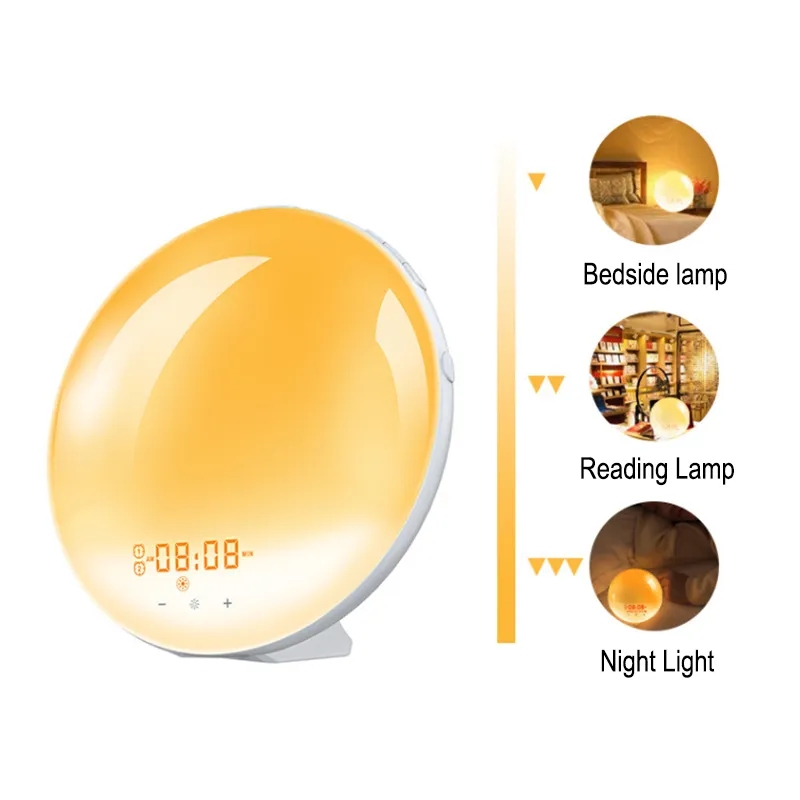 Wake up Light Sunrise Alarm Clock Sleep Aid 3
