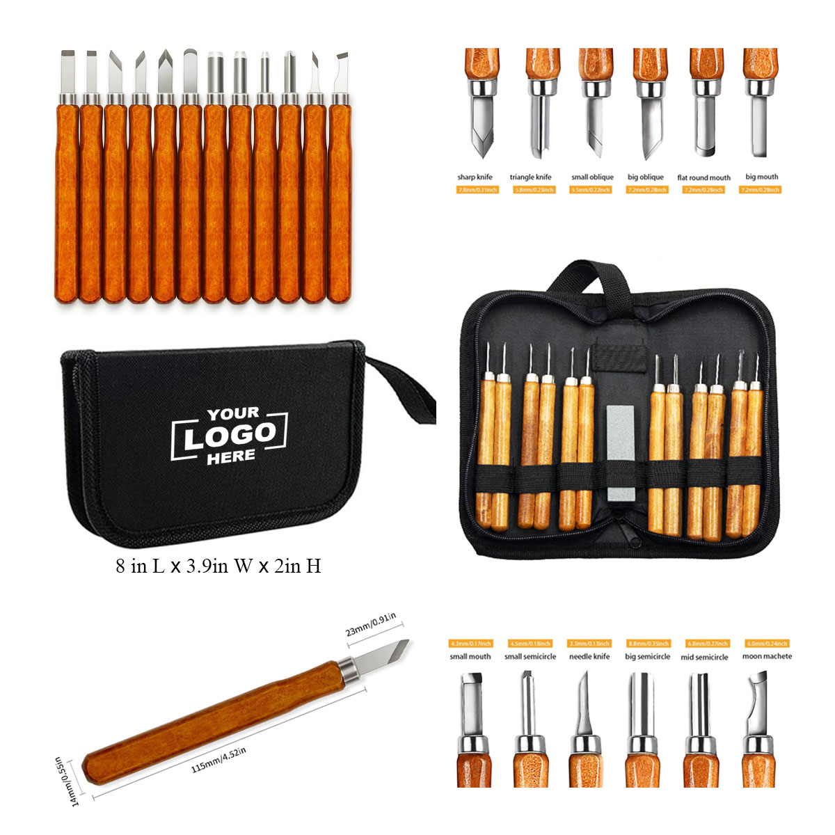 12 PCS Wood Carving Knife Sets 4