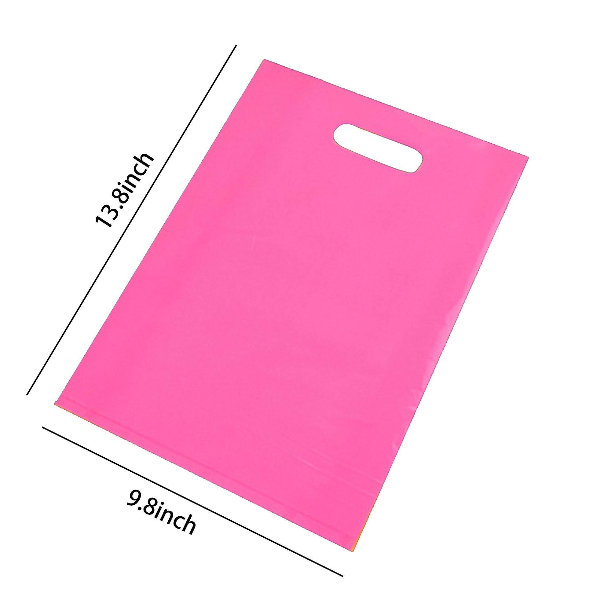 Multi-Color Poly Carry Bags With Cutout Handles 7