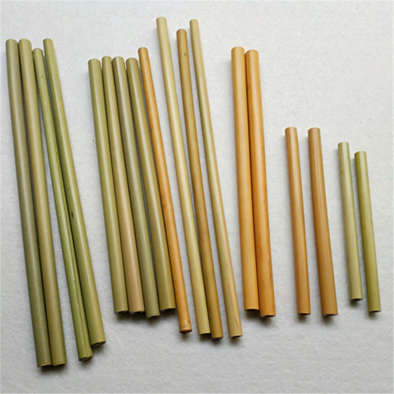 Jumbo Reusable Bamboo Drinking Straw W/ Cleaning Brush In Carrying Pouch 2