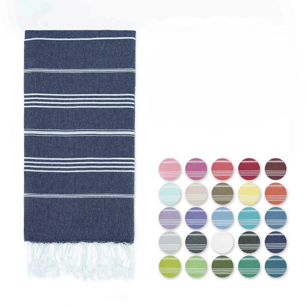 Turkish Jacquard Striped Beach Towel - 39.37'' x 70.87'' 3