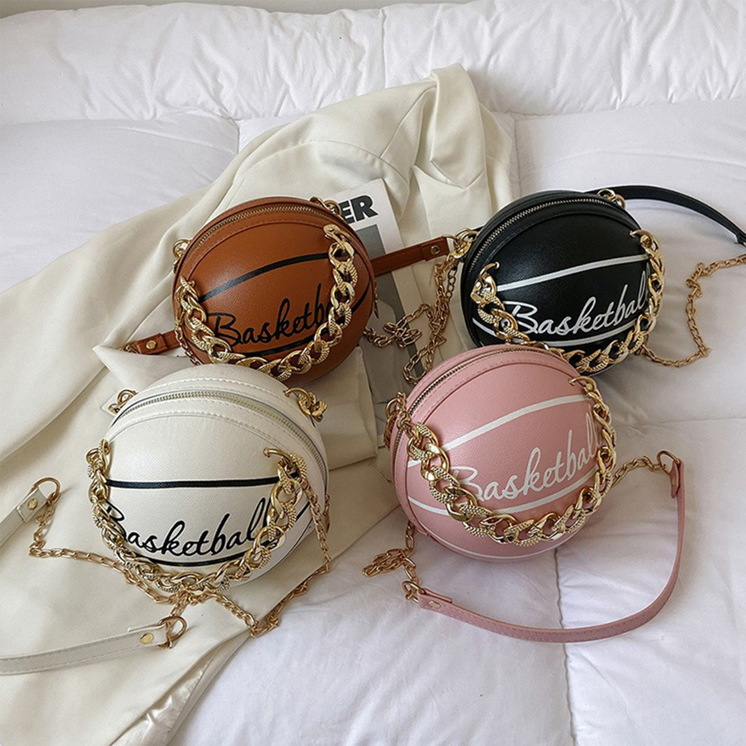 PU Portable Basketball Chain Bag 8