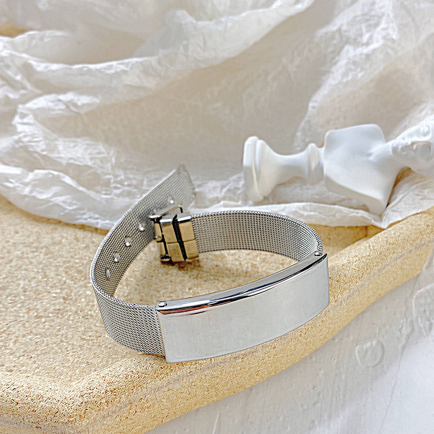 Retro adjustable stainless steel bracelet 4