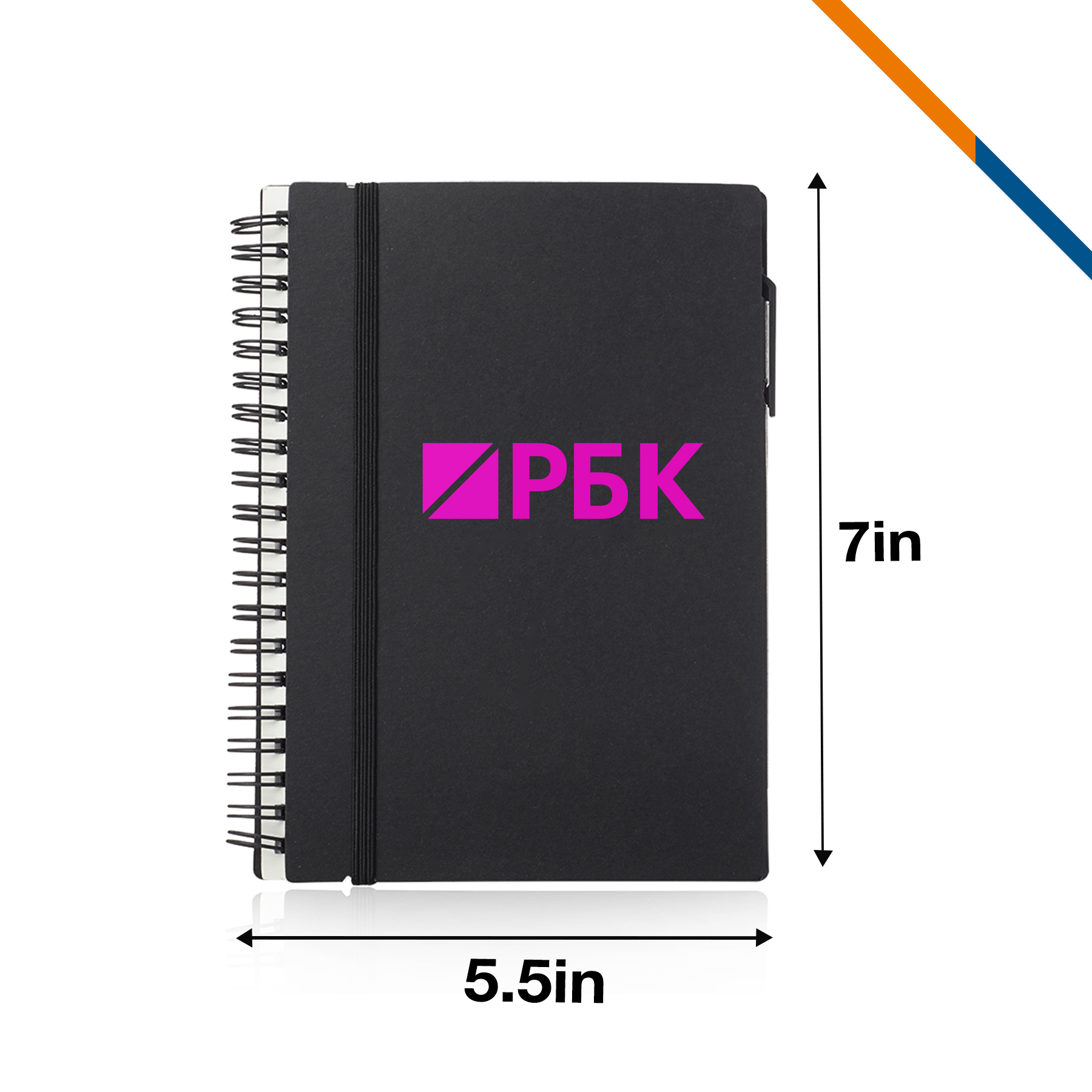 Rabia Elastic Closure Spiral Notebooks 3