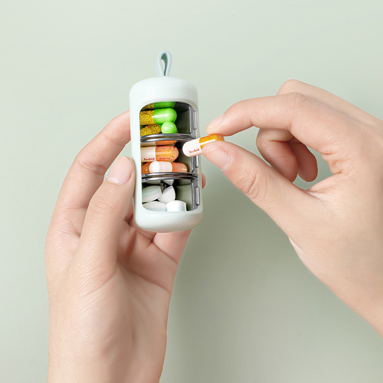 3 Compartment Sliding Travel Pill Case 6