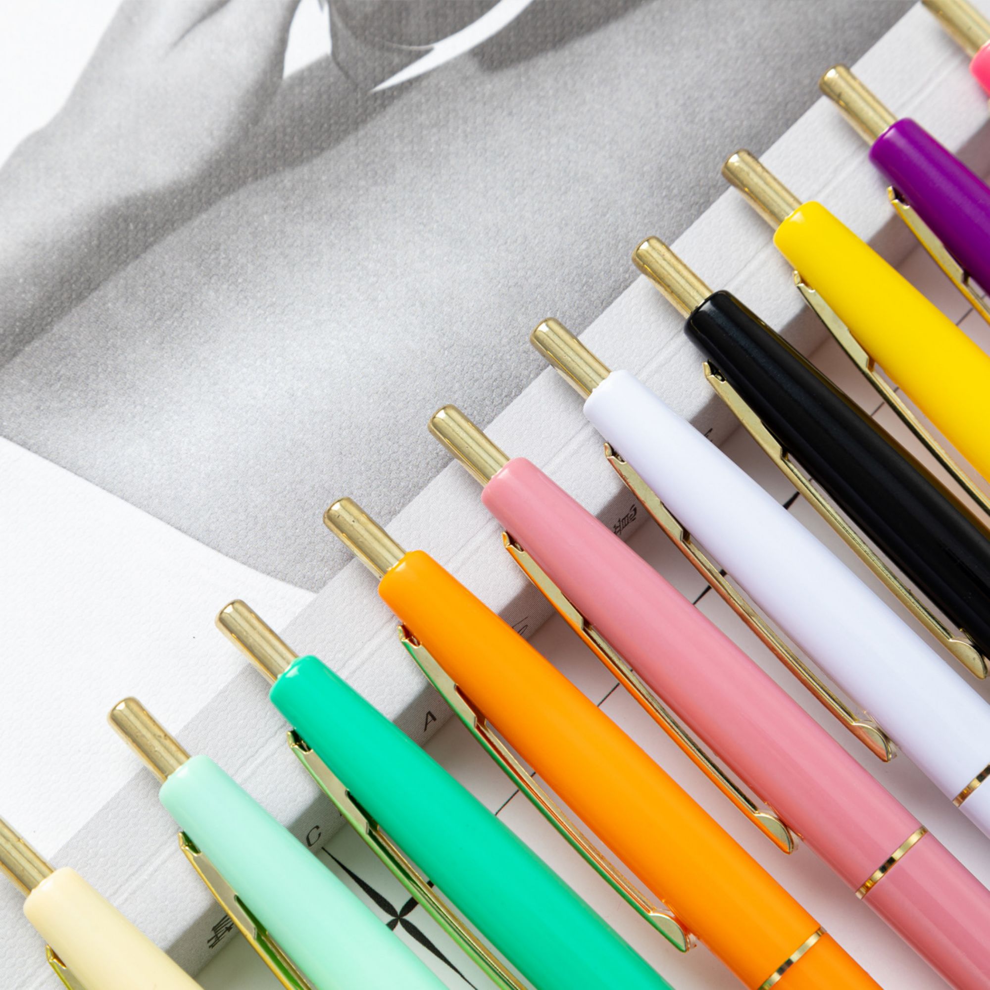 Pressed Colored Plastic Ballpoint Pen 3