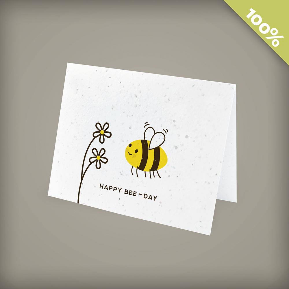 Happy Bee-Day Plantable Corporate Birthday Cards 1