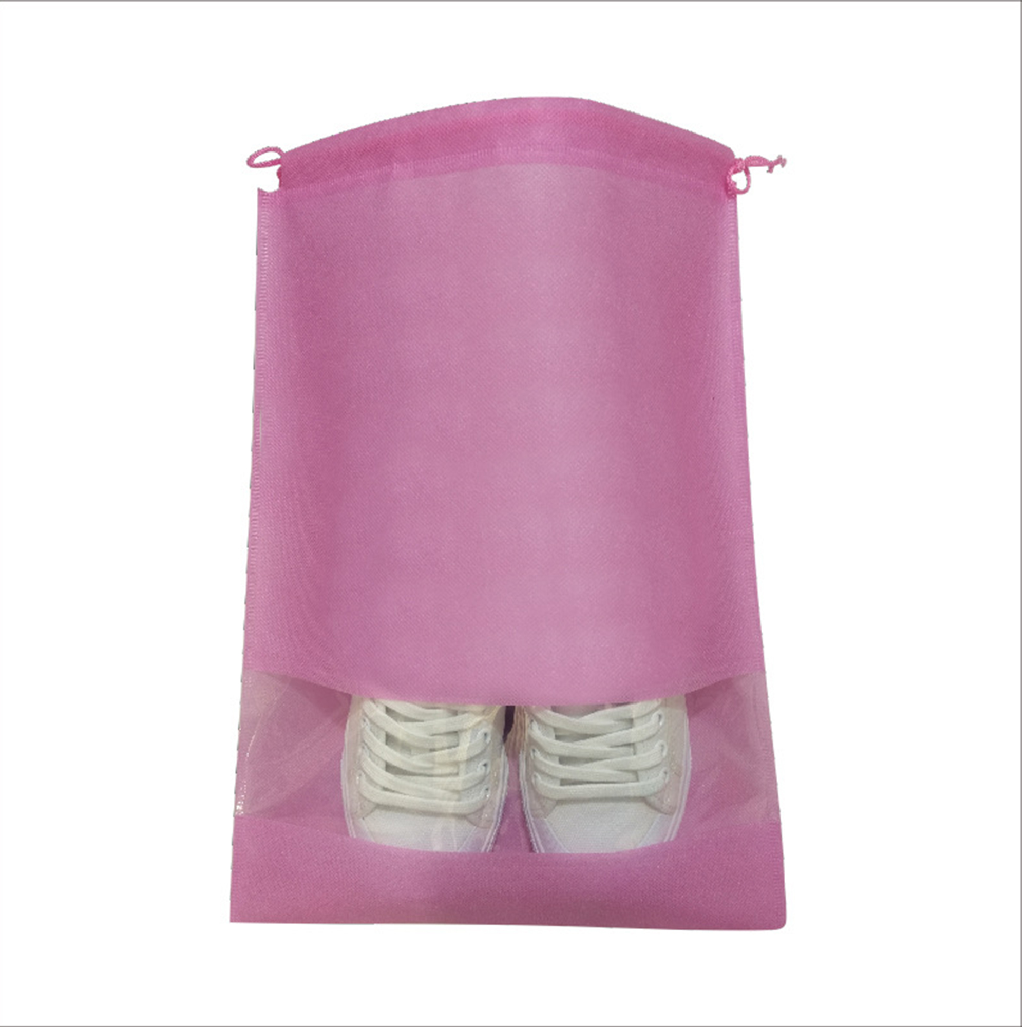 Non Woven Drawstring Footwear Pouch With Window 4