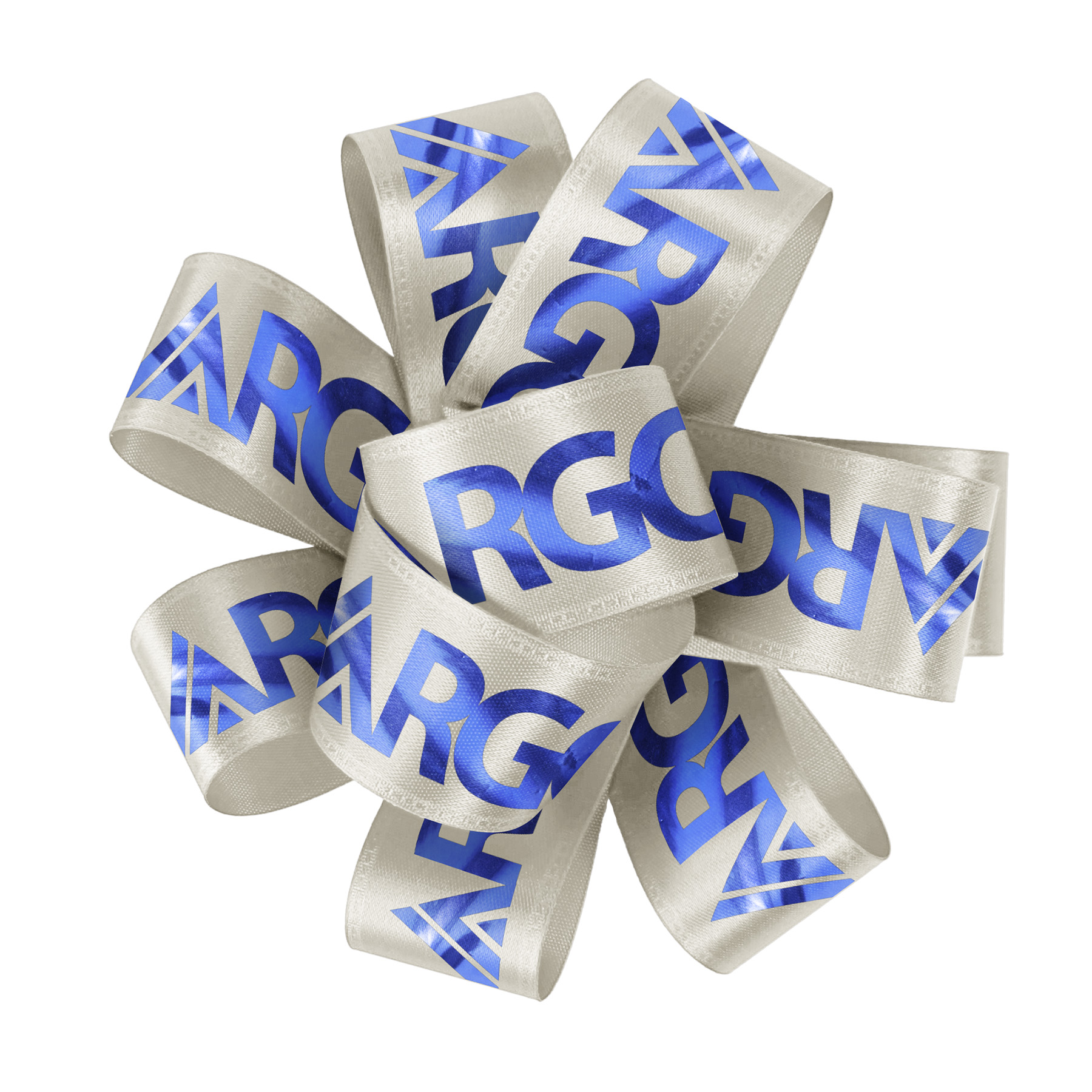 1" Badge Satin Bow - Foil Print 34