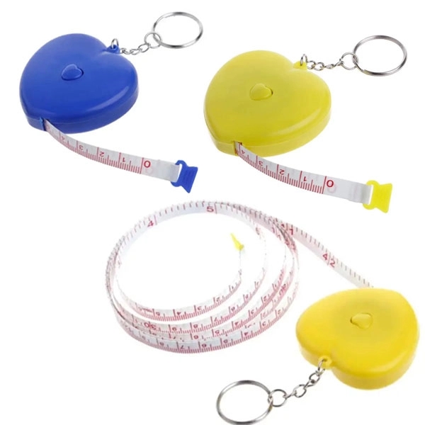 Custom Heart Shape Tape Measure Keychain 6