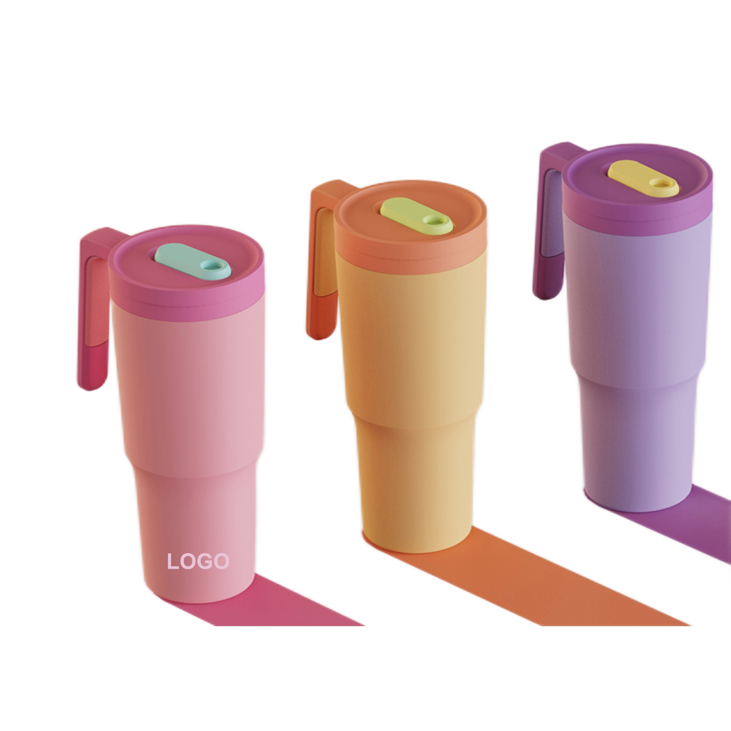 Two Tone 40oz Tumbler with Straw & Lid (direct import) 2