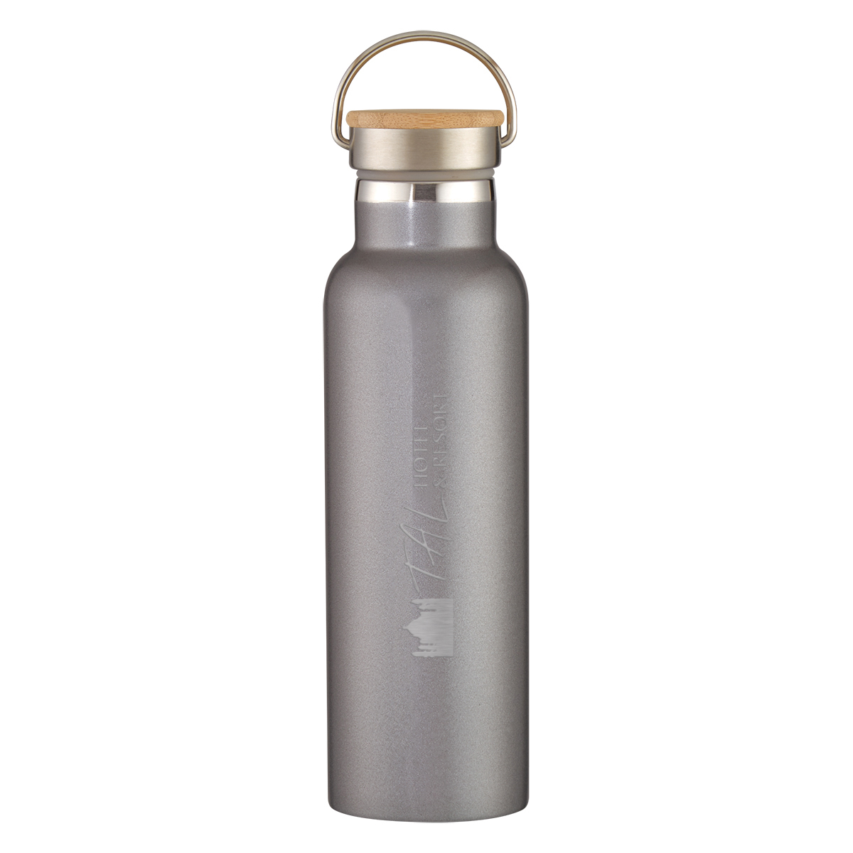 21 Oz. Tipton Recycled Stainless Steel Bottle With Bamboo Lid, custom water bottle with logo imprint 5