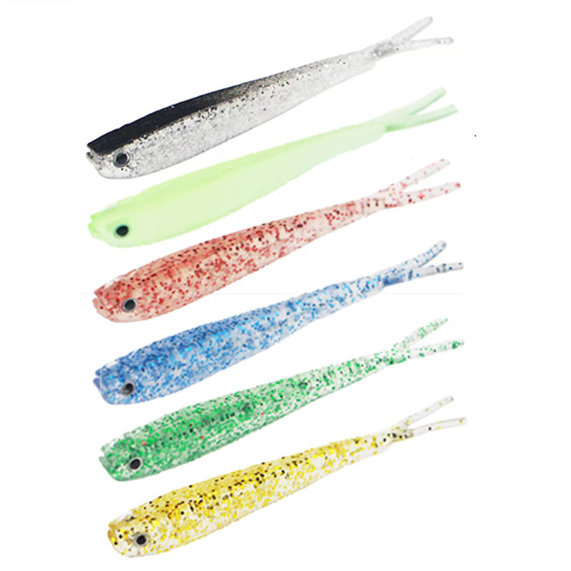 Fishing Lures Bass Bait, Soft Plastic Split Tail Lure 8