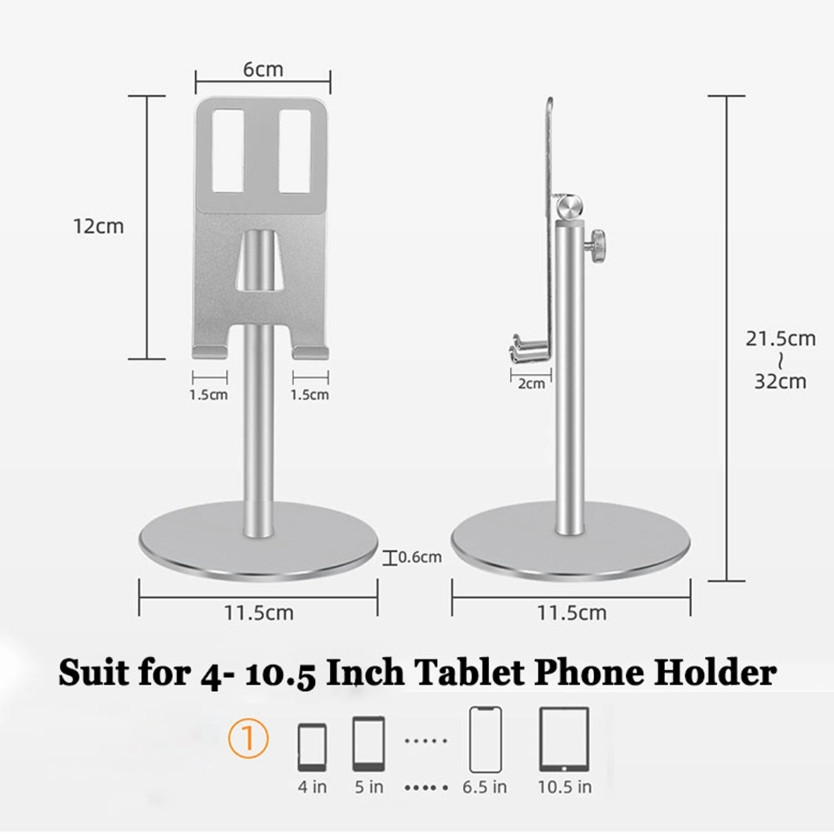 Aluminum Alloy Adjustable Tablet/ Phone Holder Stand 3