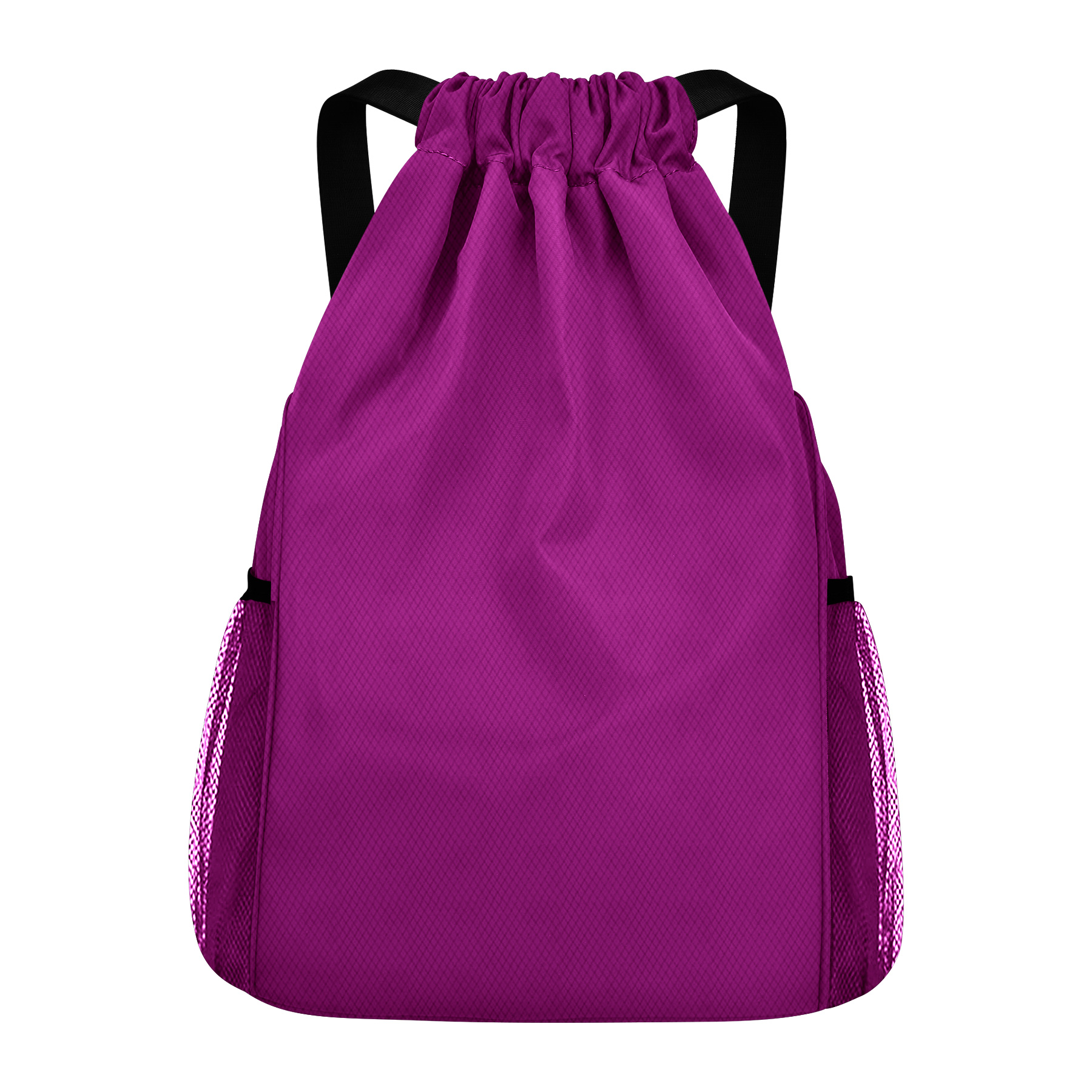 Drawstring Waterproof Backpack With Bunched Pockets & Wide Shoulder Straps 4