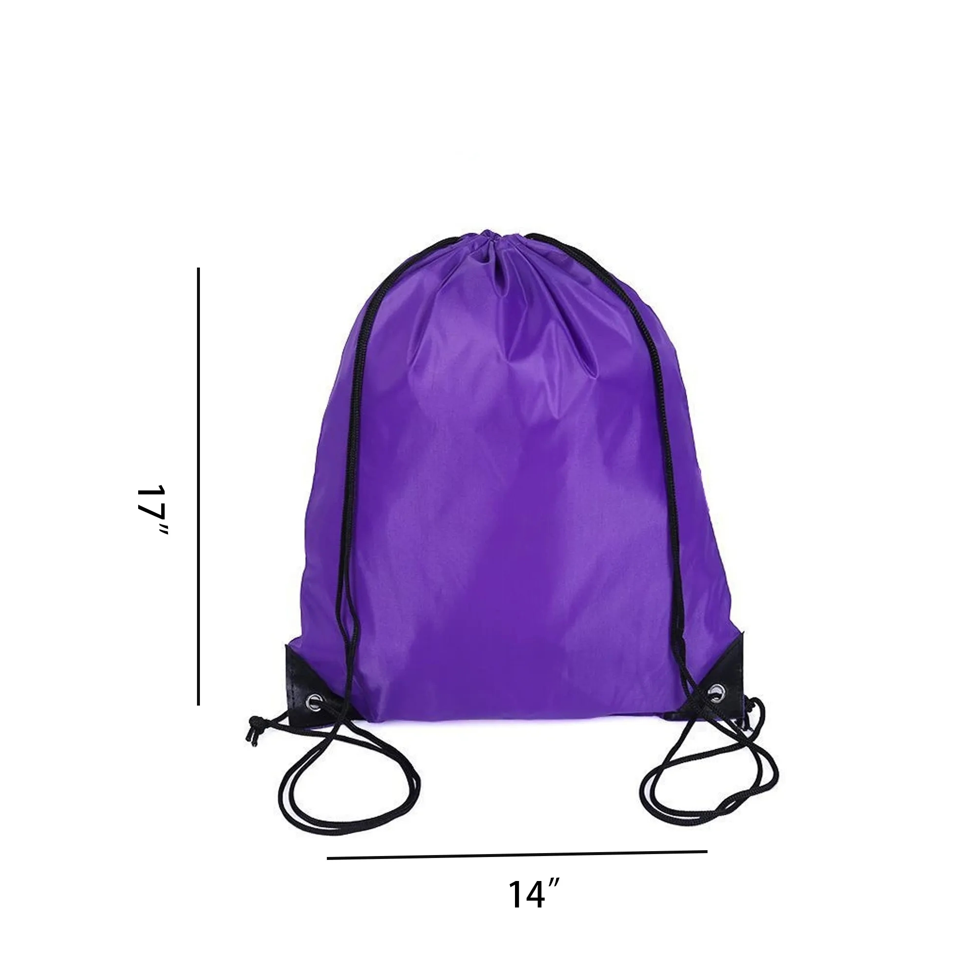 14"x17" 210D Polyester Drawstring Backpack String Bag 7