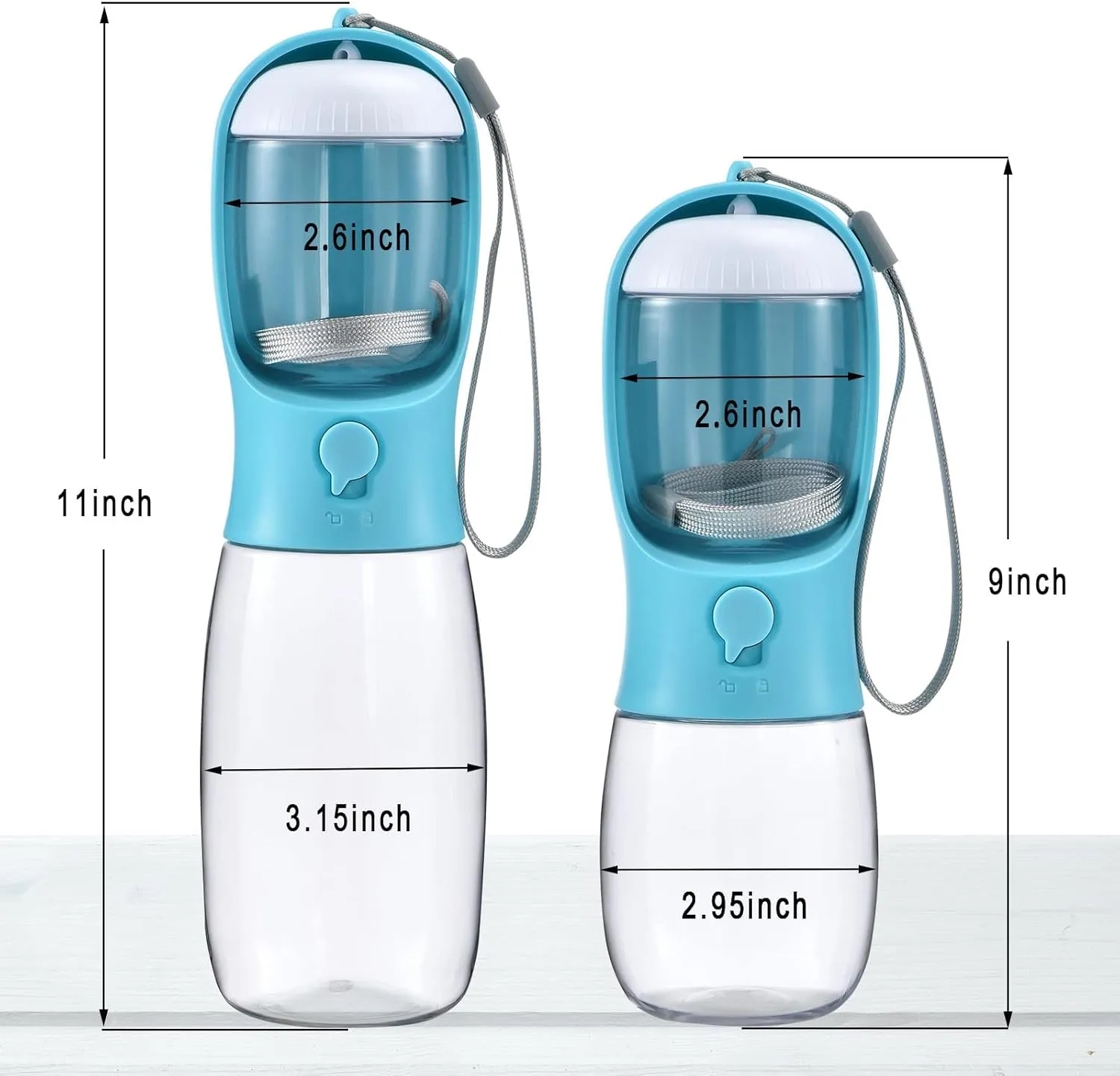 13oz Dog Water Bottle with Food Container 4